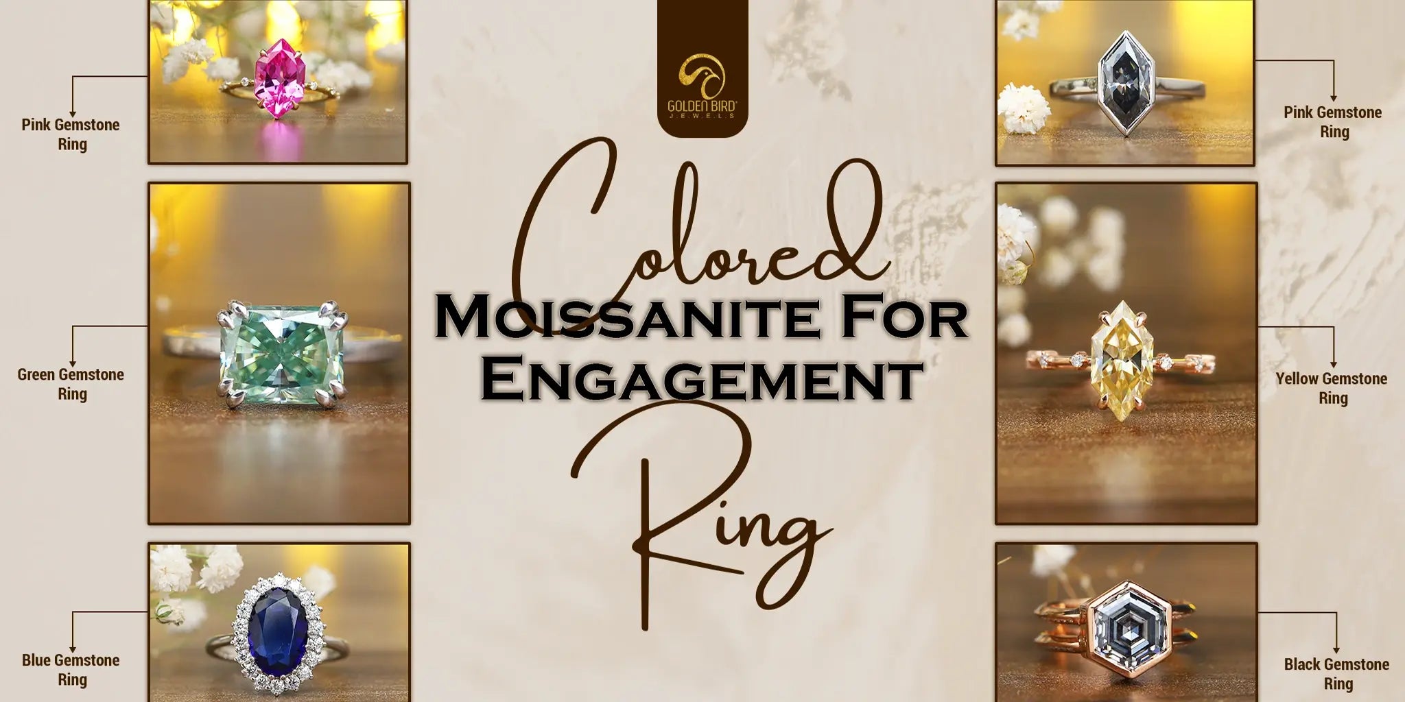 Colored moissanite engagement rings cheap