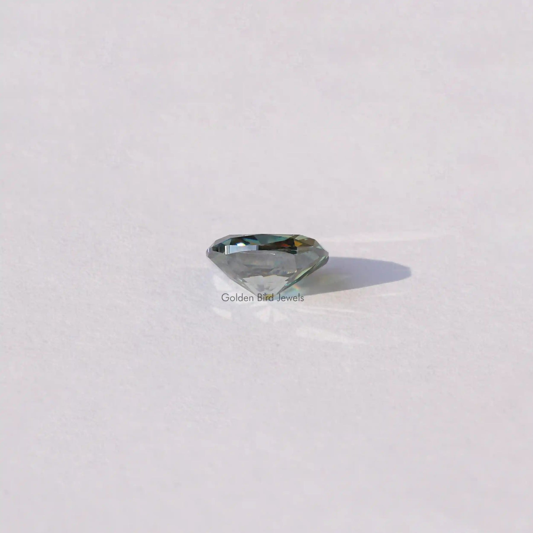 Side View Of Moissanite Cushion Cut Loose Stone