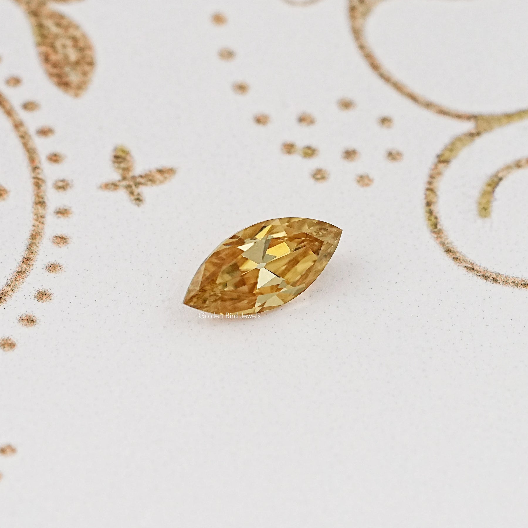Top View of Old Mine Marquise Cut Loose Moissanite Stone