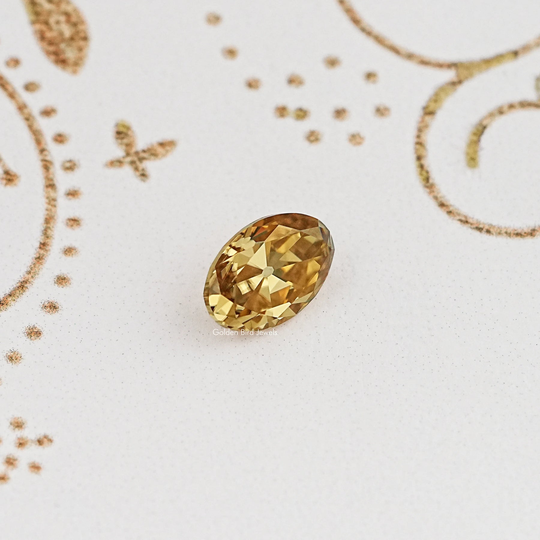 Front View Of Old Mine Oval Cut Loose Moissanite Stone