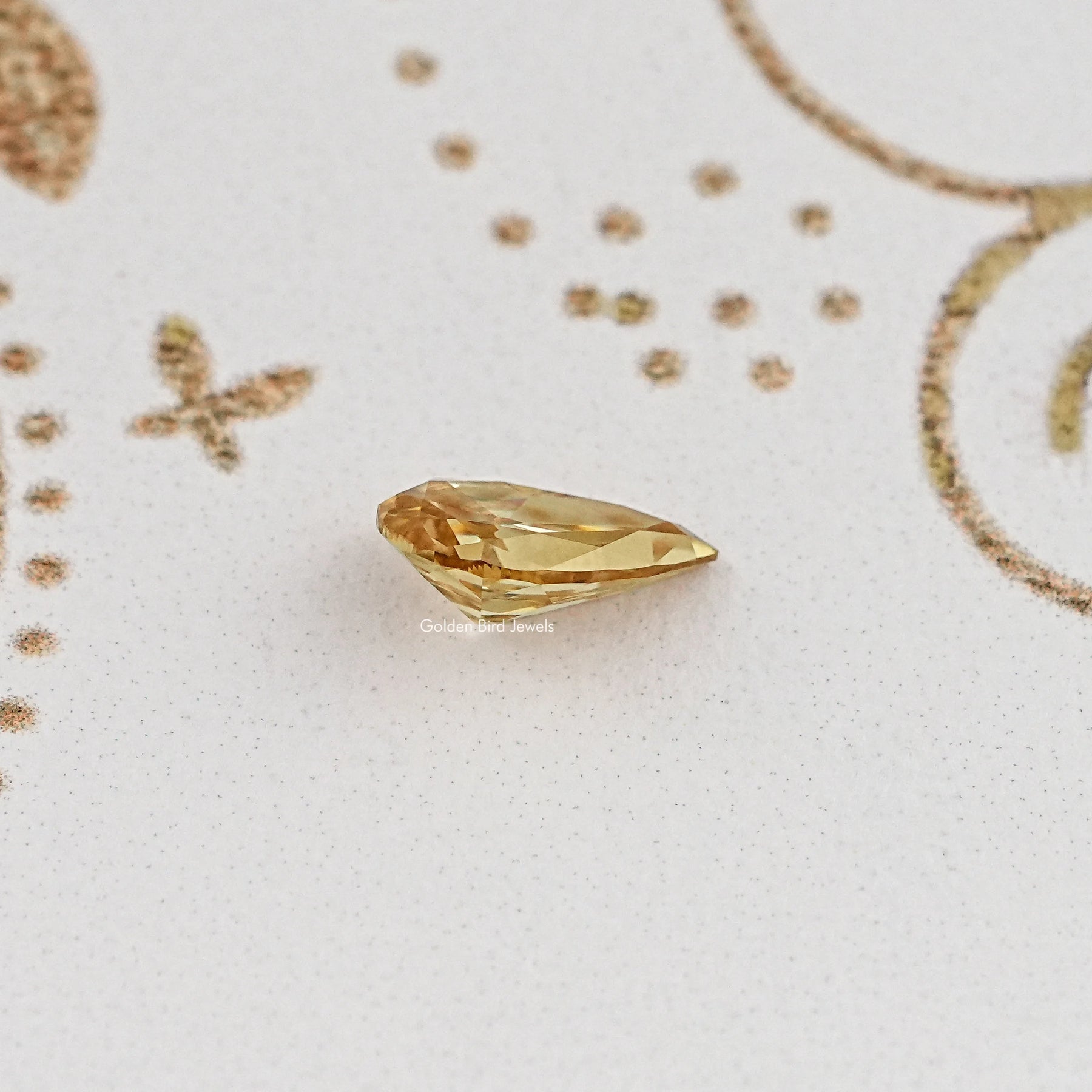 Champagne Old Mine Pear Cut Loose Moissanite