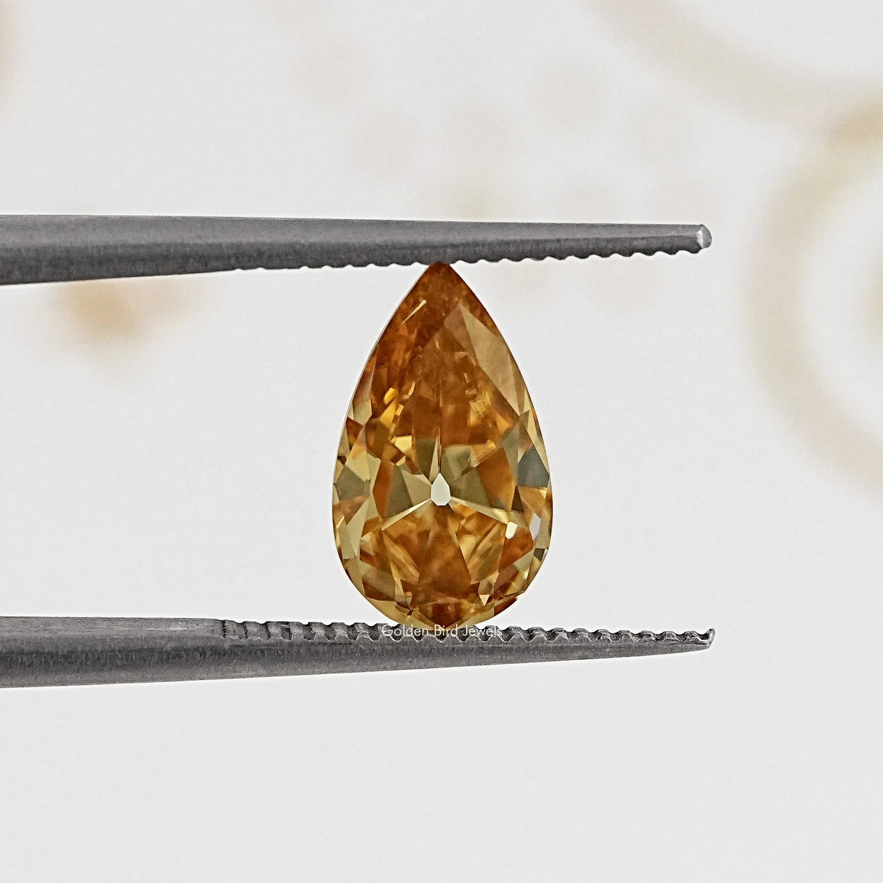 Champagne Old Mine Pear Cut Loose Moissanite