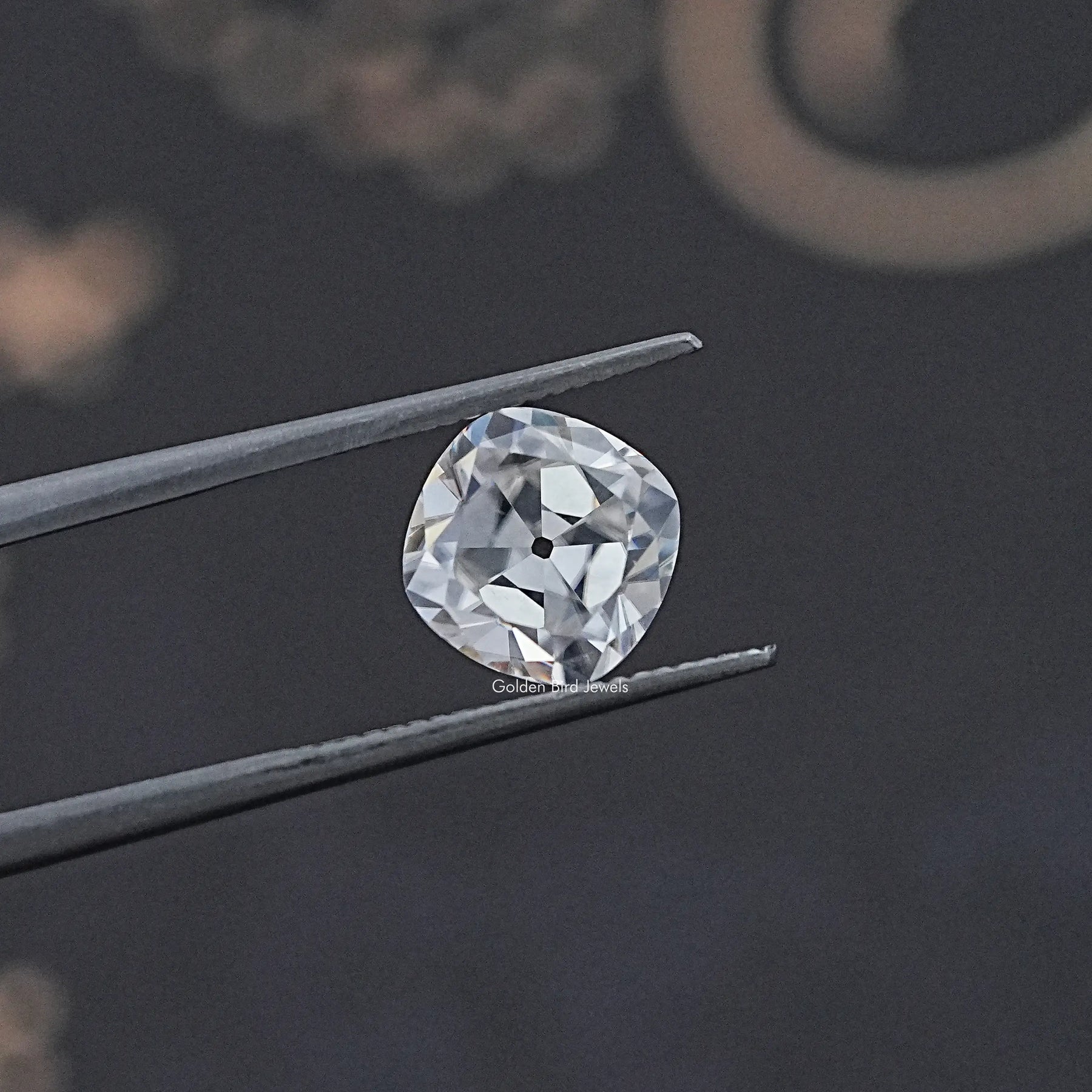 Colorless Old Mine Cushion Loose Moissanite Stone