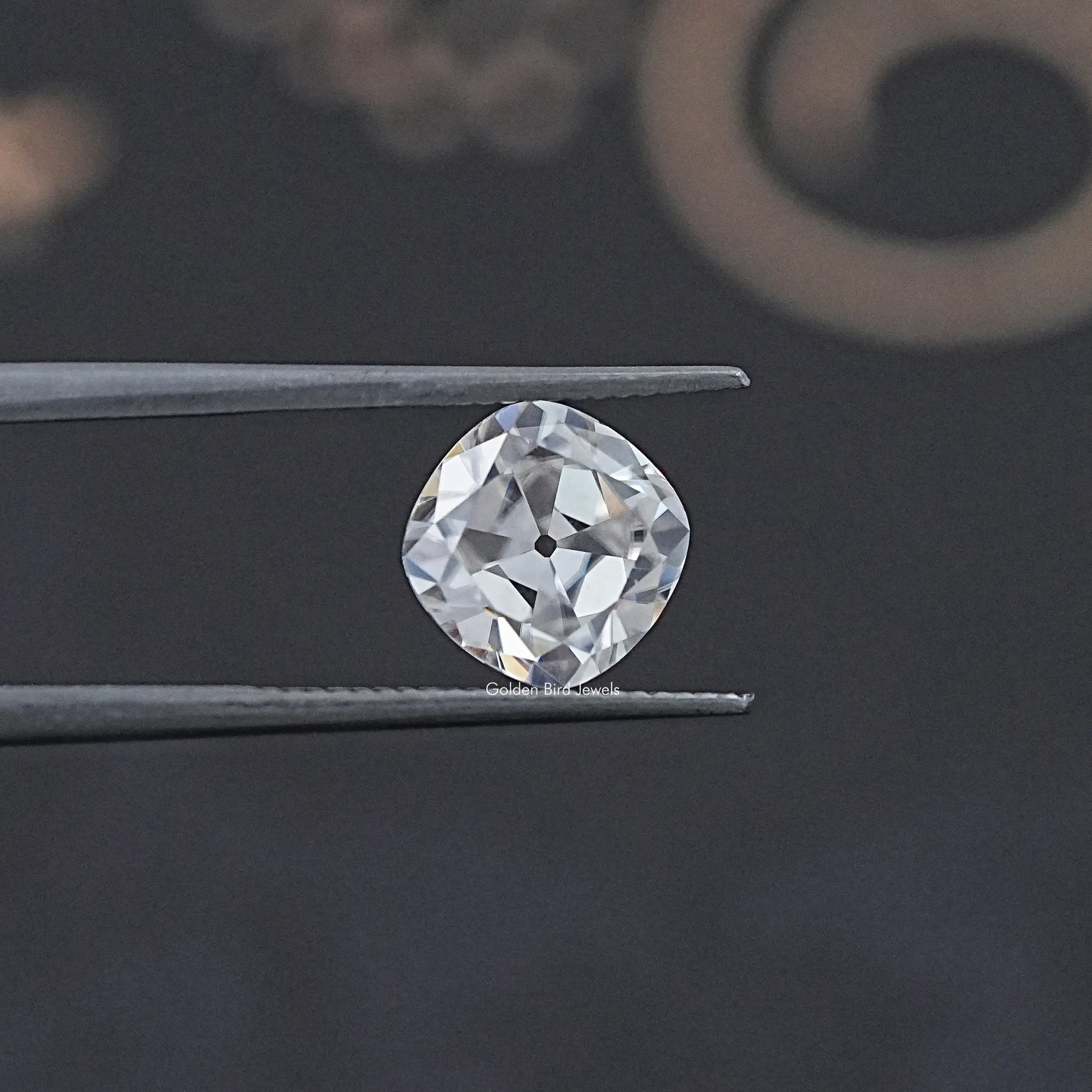 Colorless Old Mine Cushion Loose Moissanite Stone