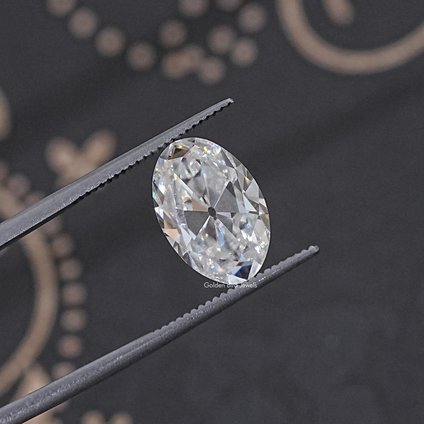 Colorless Old Mine Oval Loose Moissanite