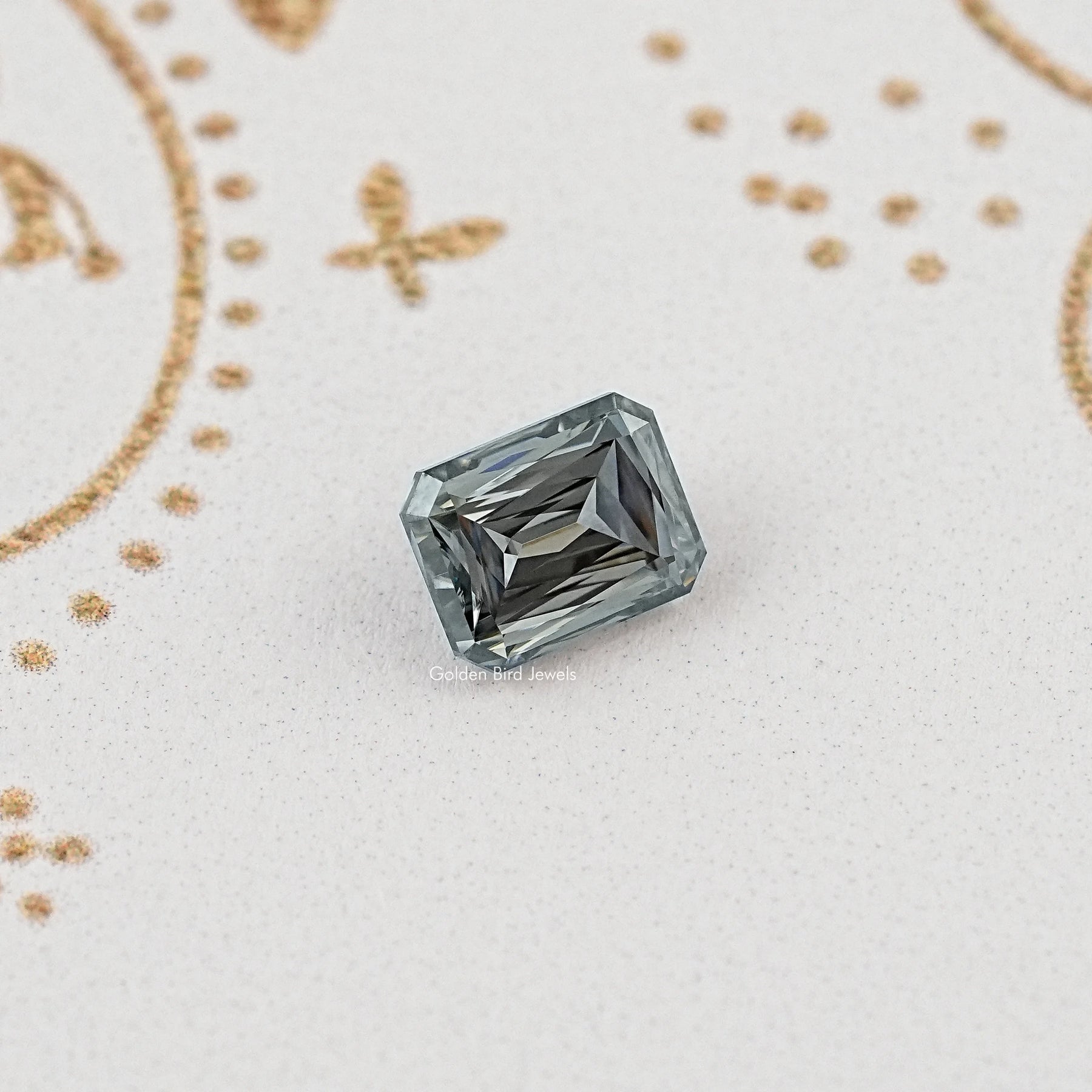 Gray Criss Cut Moissanite Loose Stone