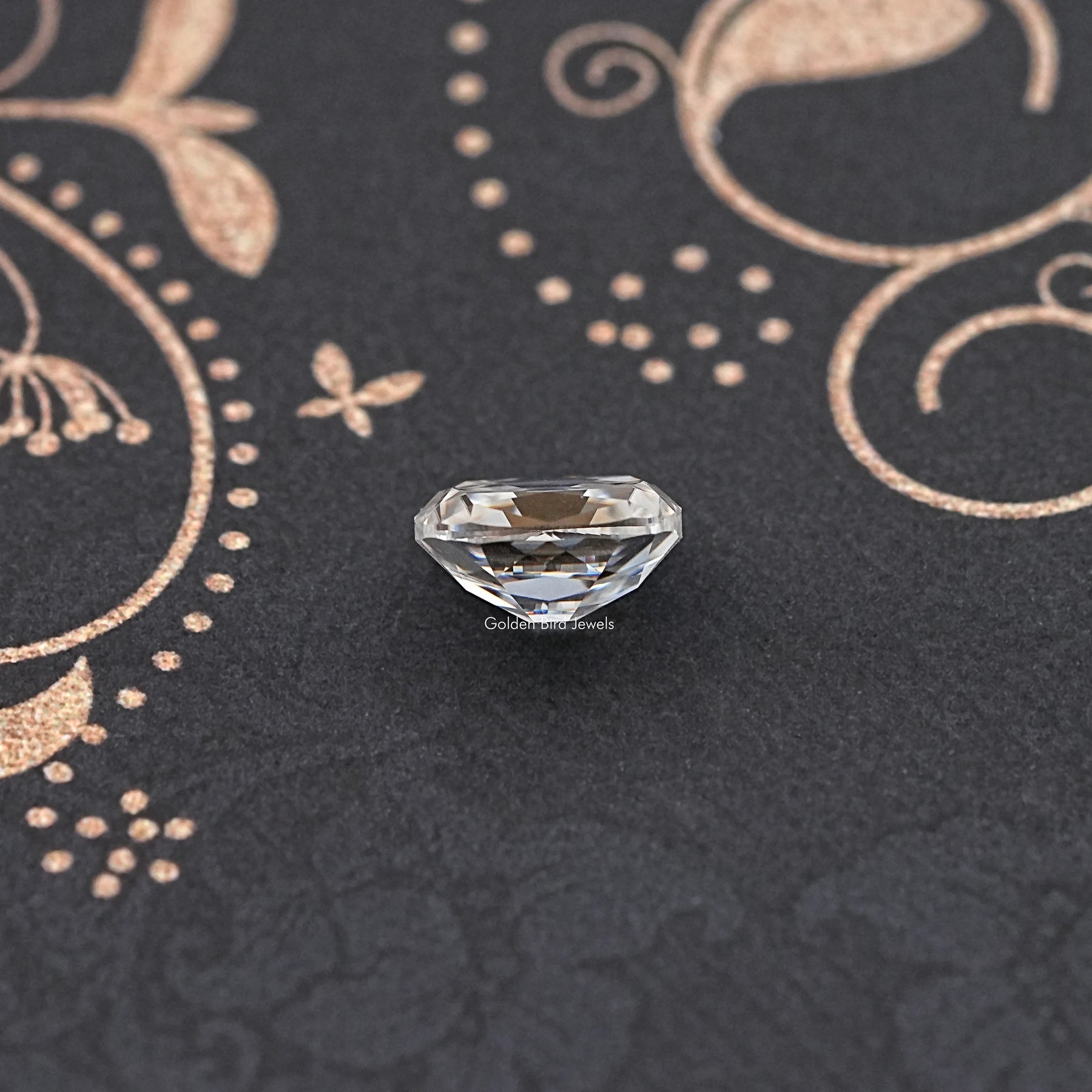 Side View Of Old Mine Cushion Loose Moissanite Stone