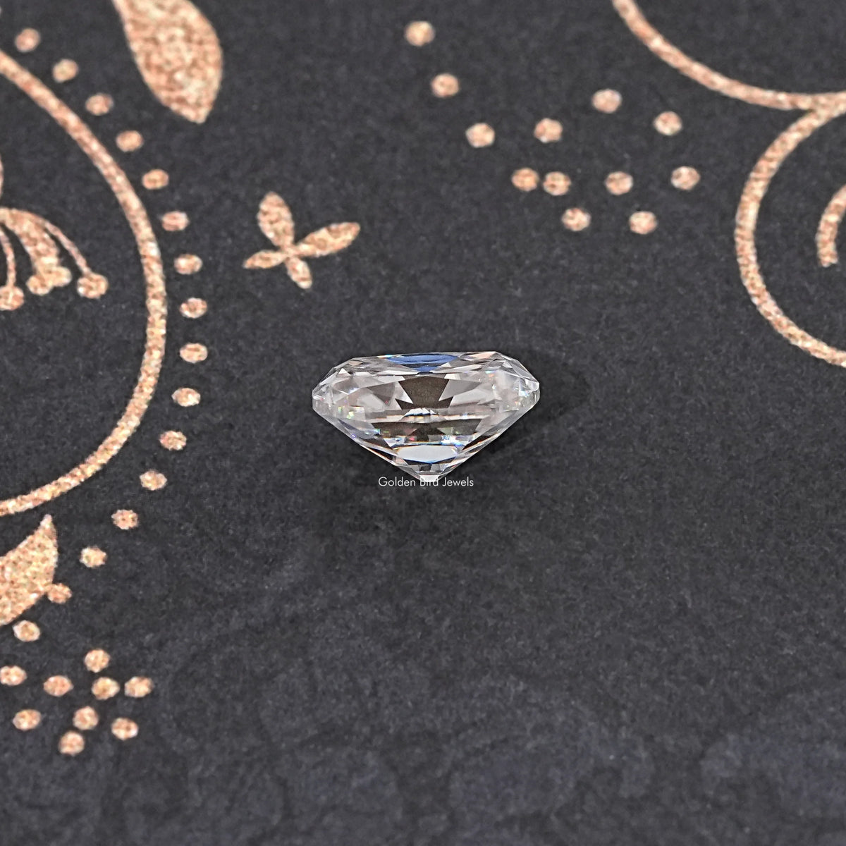 Side View Of Old Mine Cushion Loose Moissanite Stone