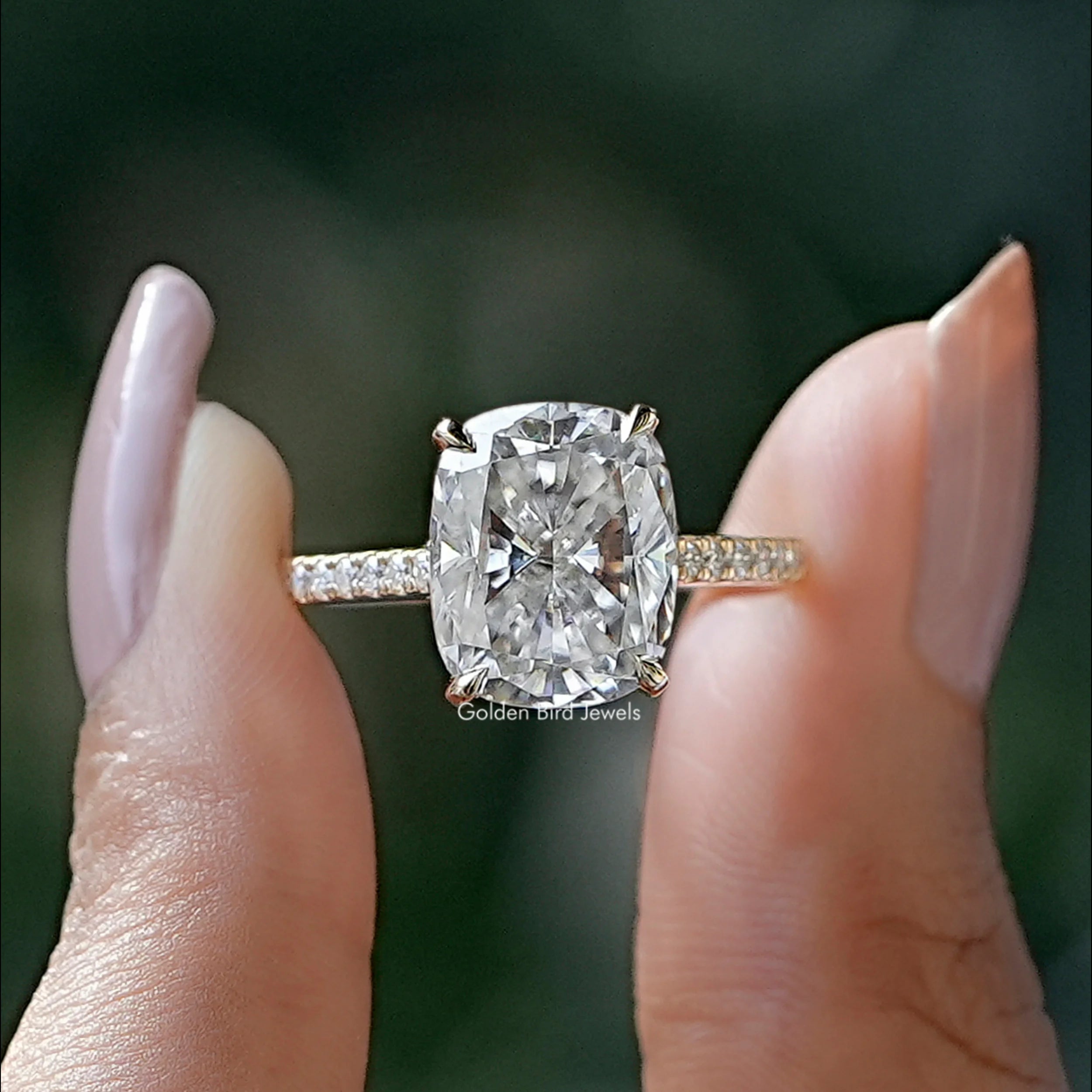 Cushion moissanite on sale