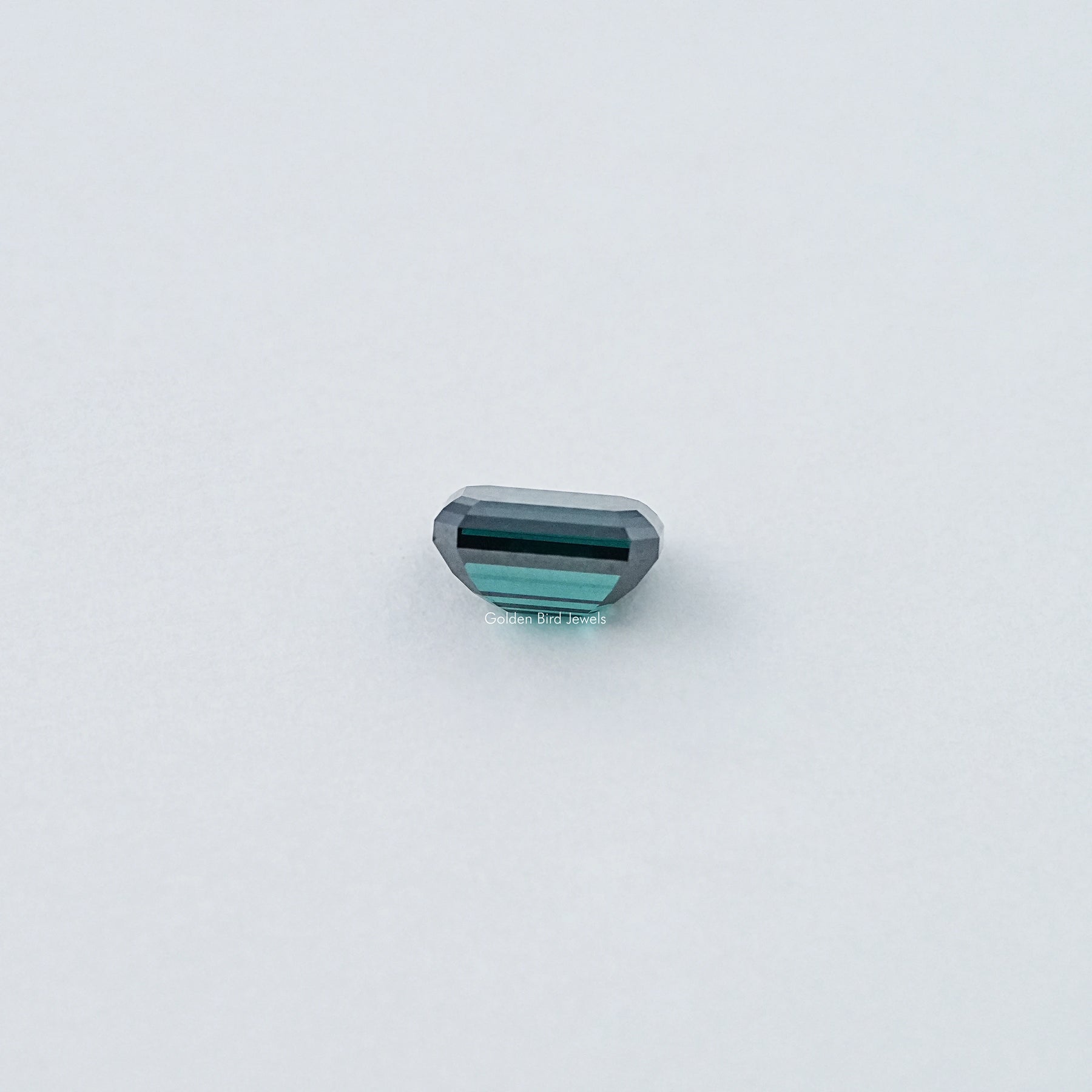 Dark Green Old Mine Emerald Cut Loose Moissanite