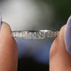 Colorless Round Cut Moissanite Full Eternity Band