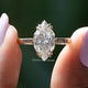 Dutch Marquise Cut Hidden Halo Moissanite Ring