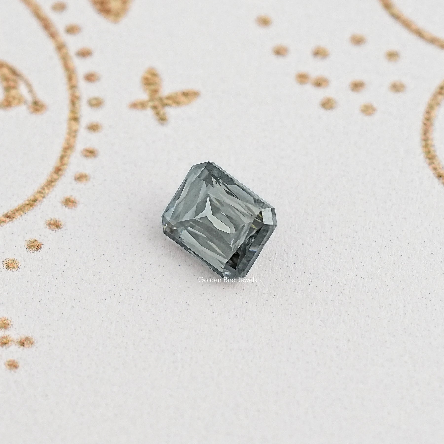 Gray Criss Cut Moissanite Loose Stone