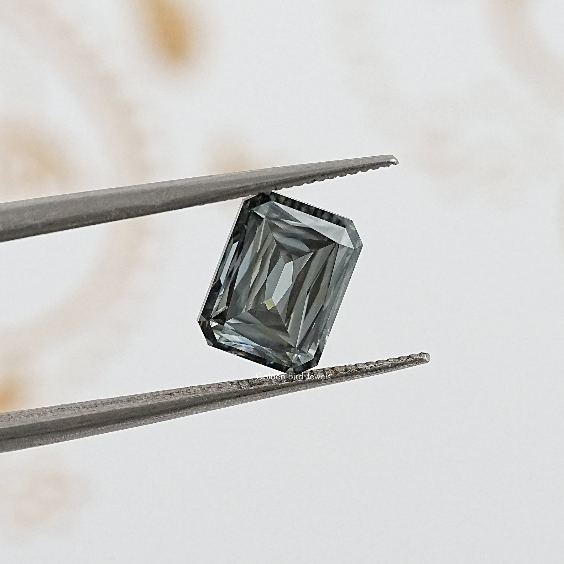 Gray Criss Cut Moissanite Loose Stone