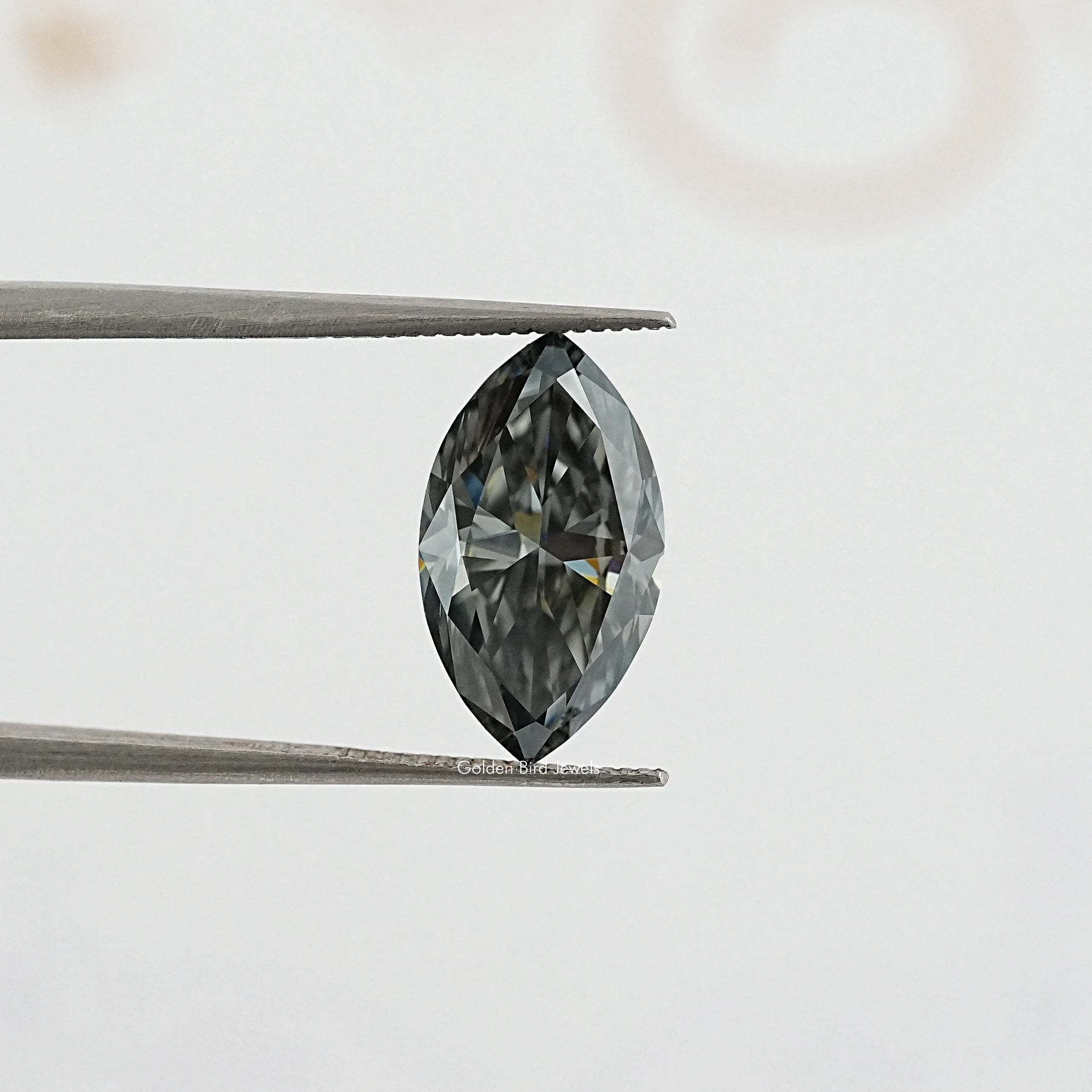 Gray Marquise Cut Moissanite Loose Stone