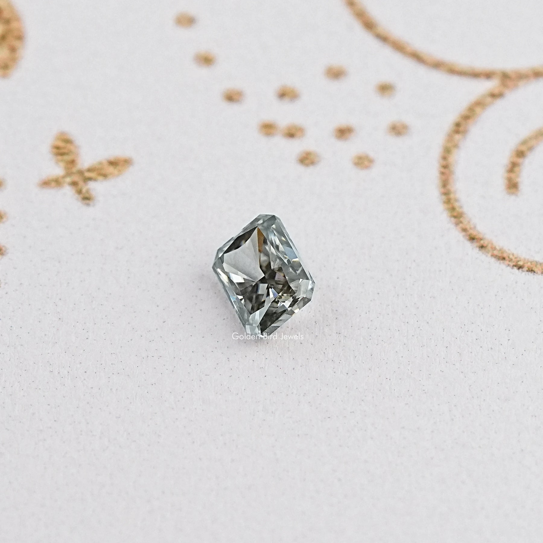 Gray Radiant Moissanite Loose Stone