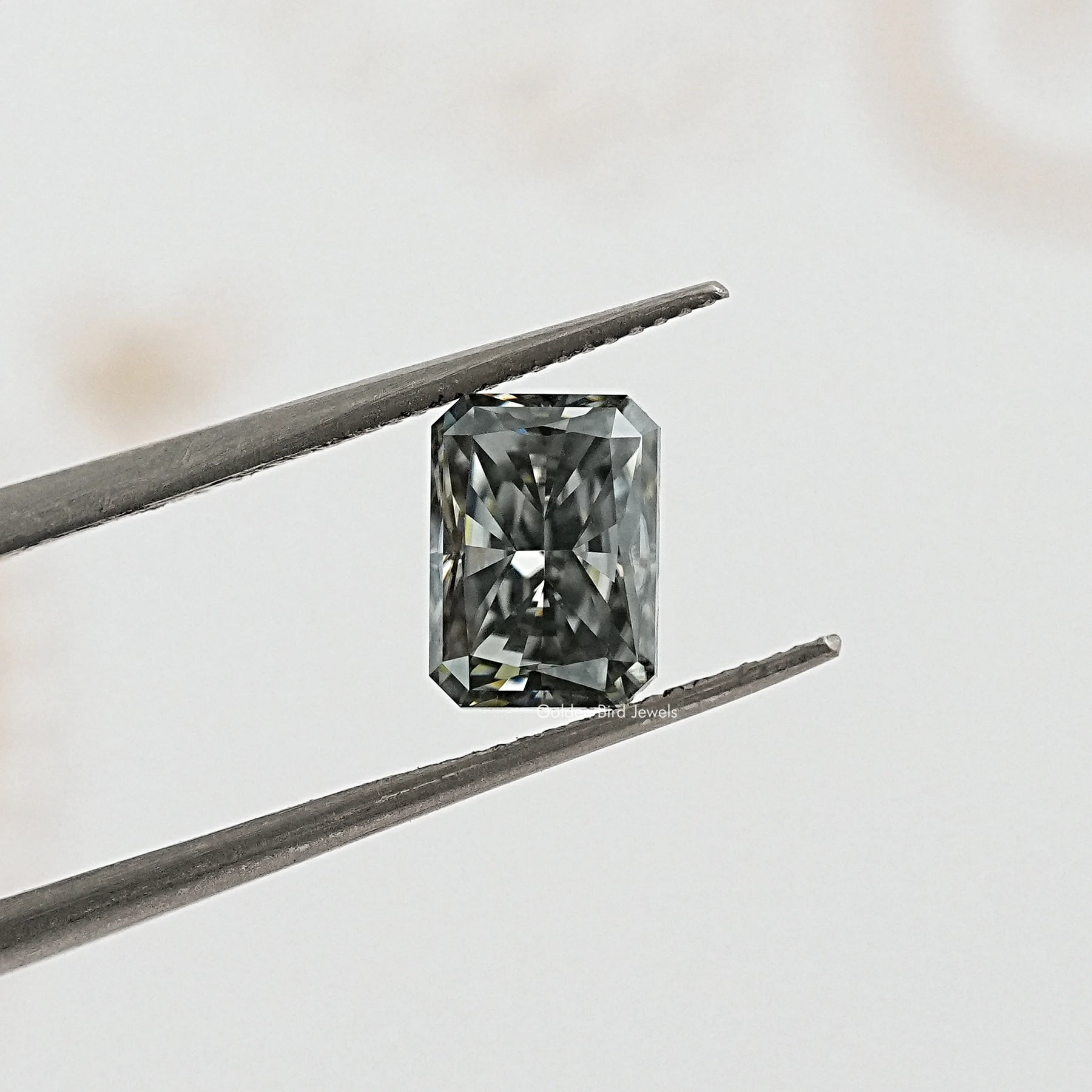Gray Radiant Moissanite Loose Stone