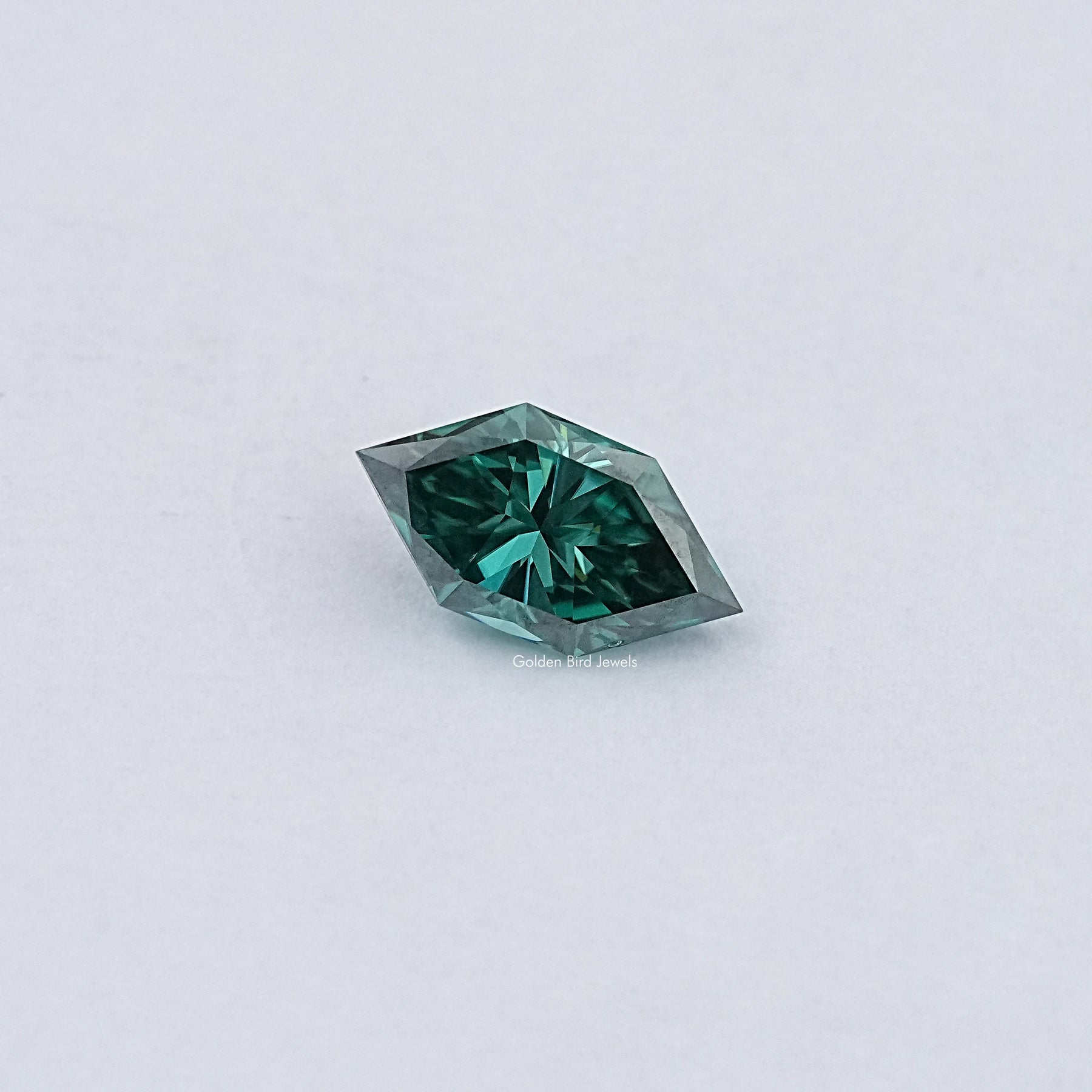 View Of Green Dutch Marquise Loose Moissanite