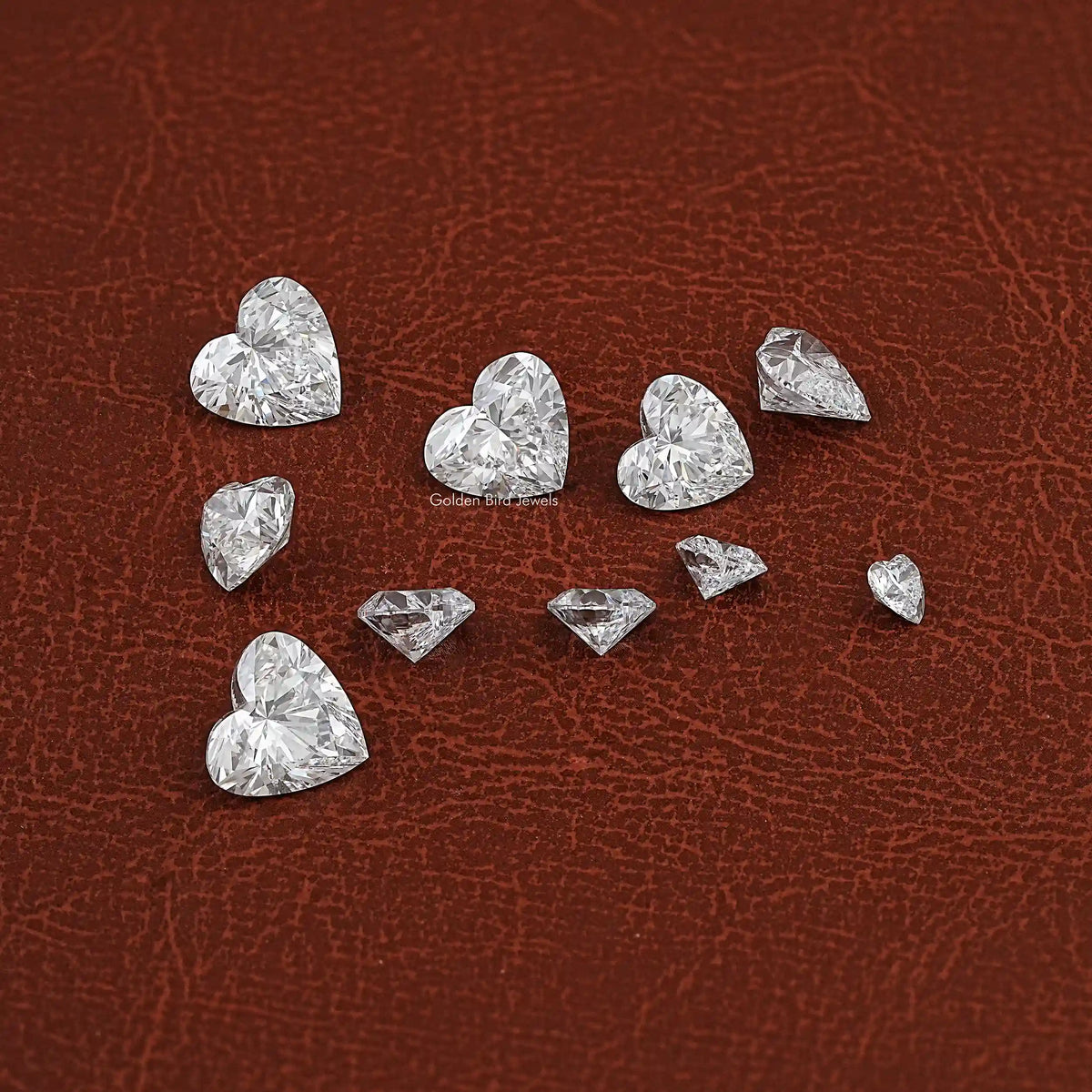 Detailed View Of Heart Shaped Loose Lab Diamond