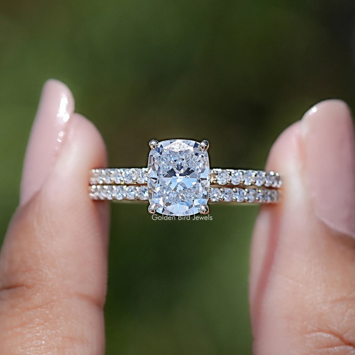 Elongated Cushion Cut Lab Grown Diamond Ring