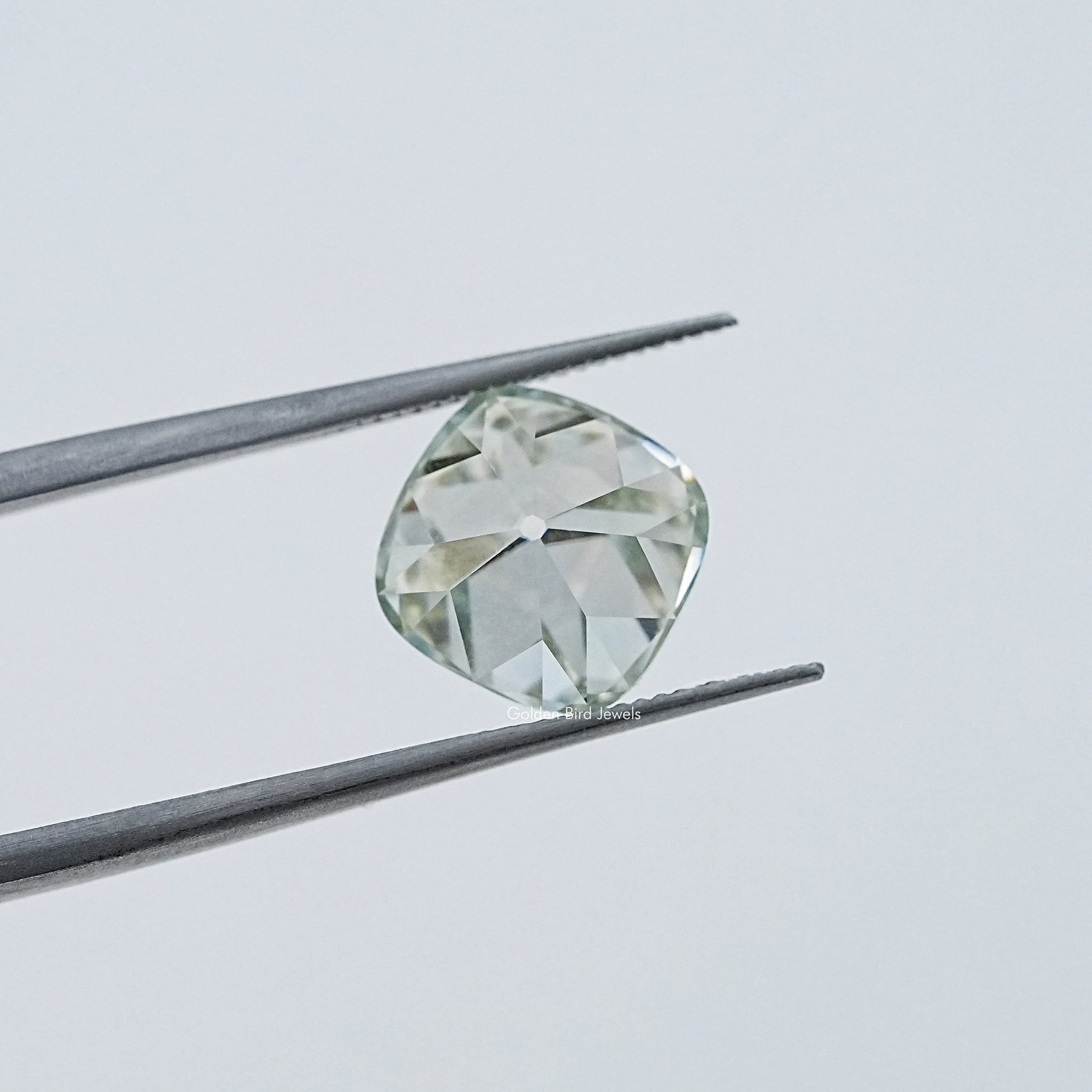 Light Blue Old Mine Cushion Cut Loose Moissanite