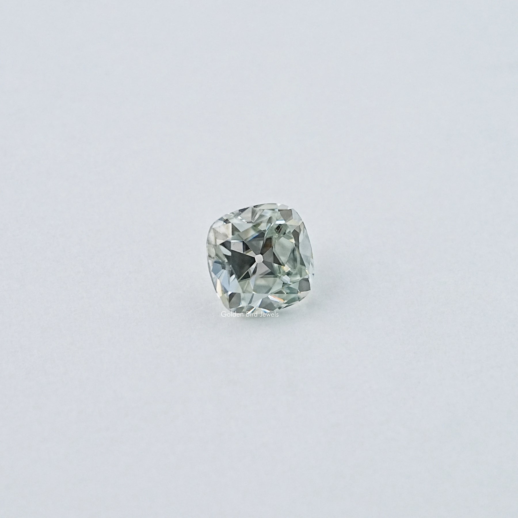 Light Blue Old Mine Cushion Cut Loose Moissanite
