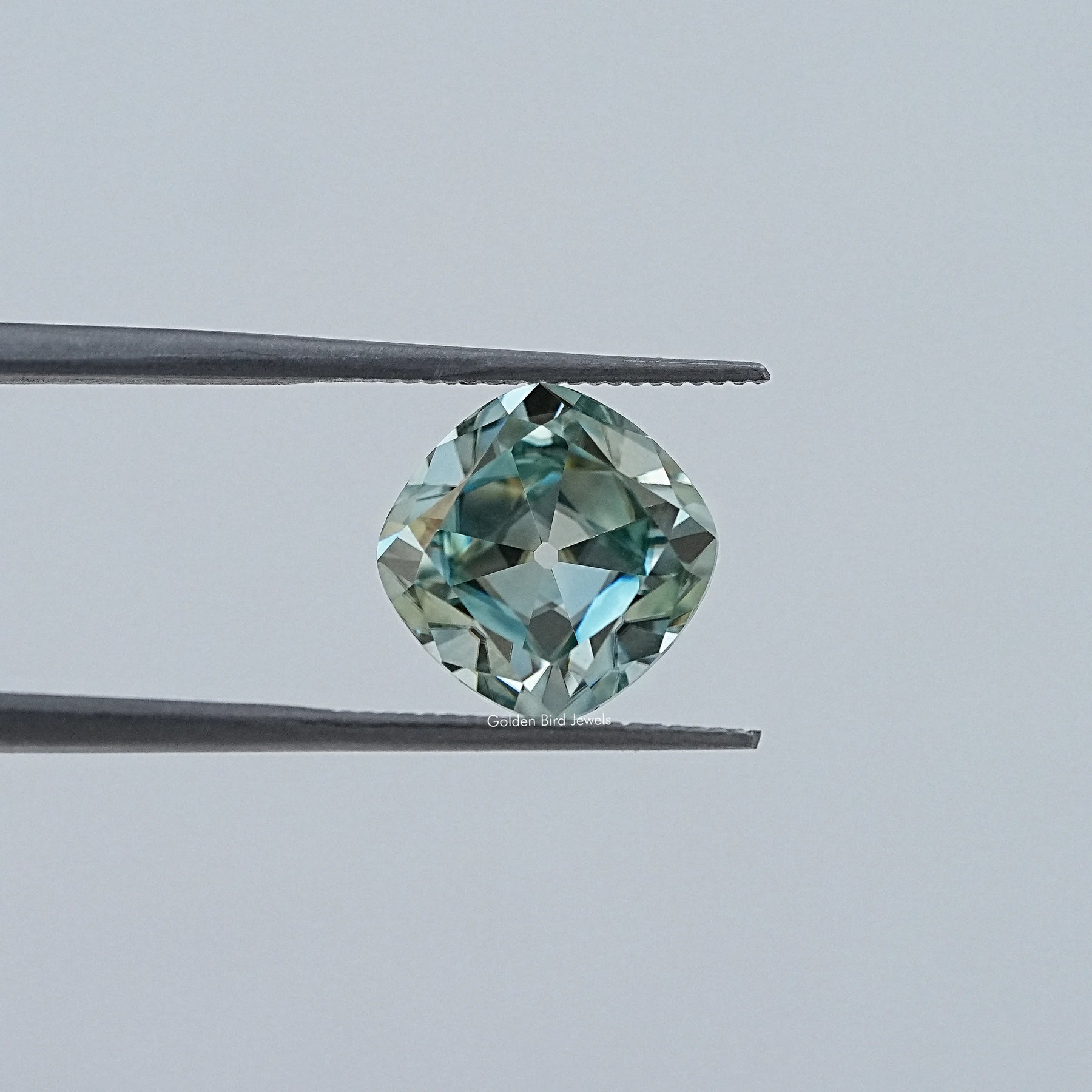 Light Blue Old Mine Cushion Loose Moissanite