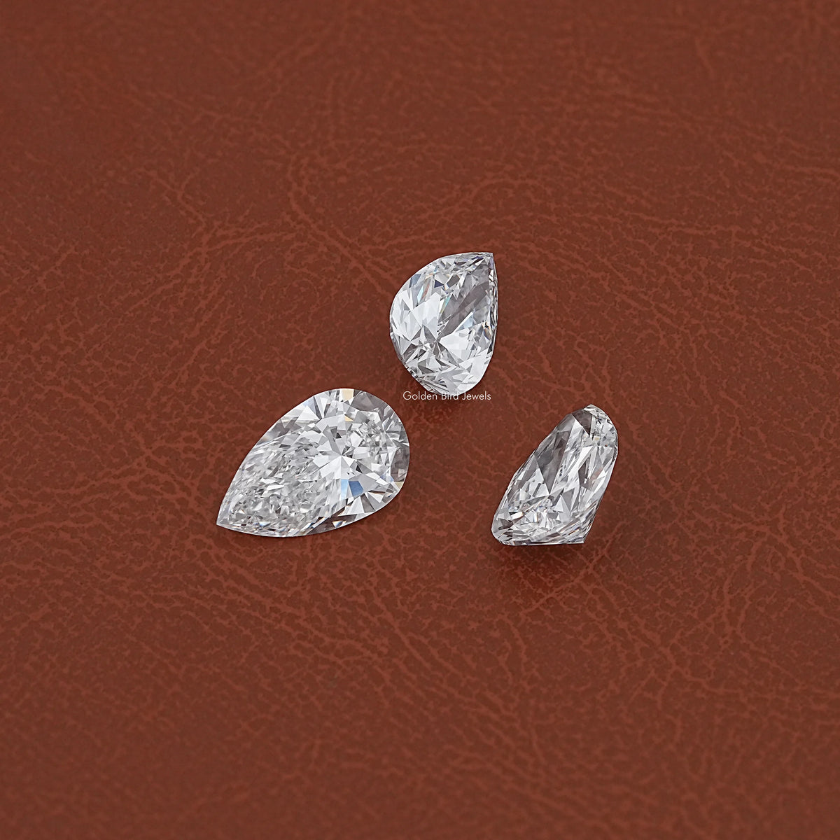 Top View of Pear Cut Loose Lab Diamond