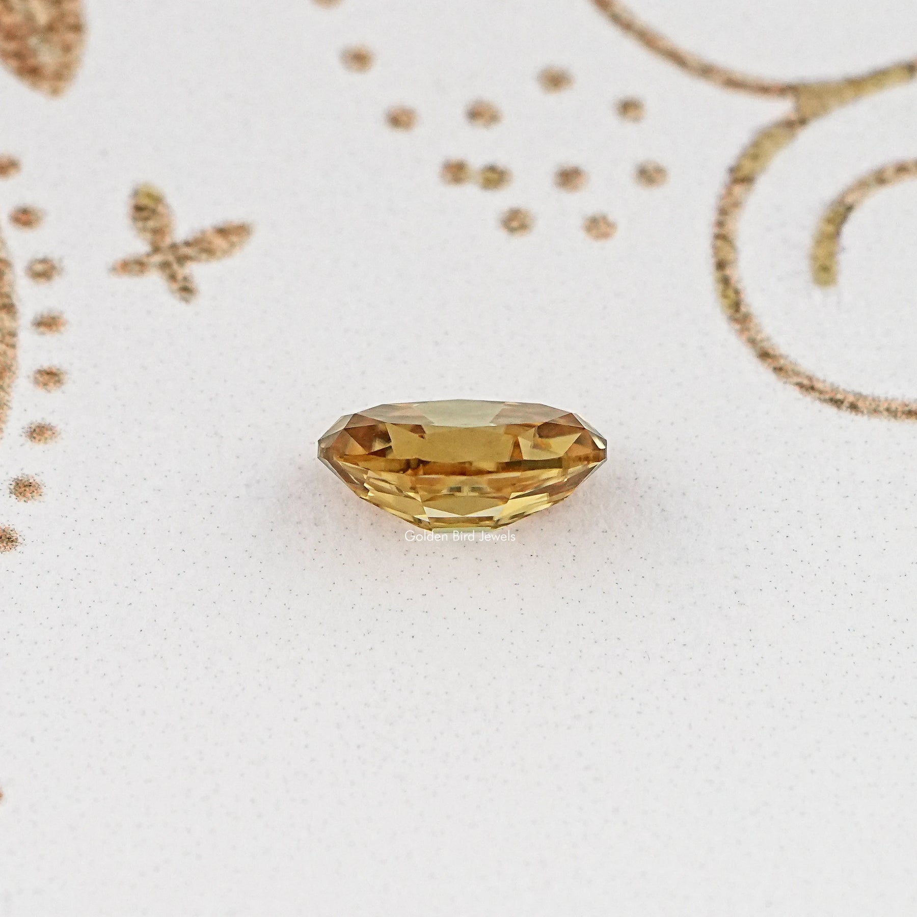 Champagne Old Mine Oval Cut Loose Moissanite