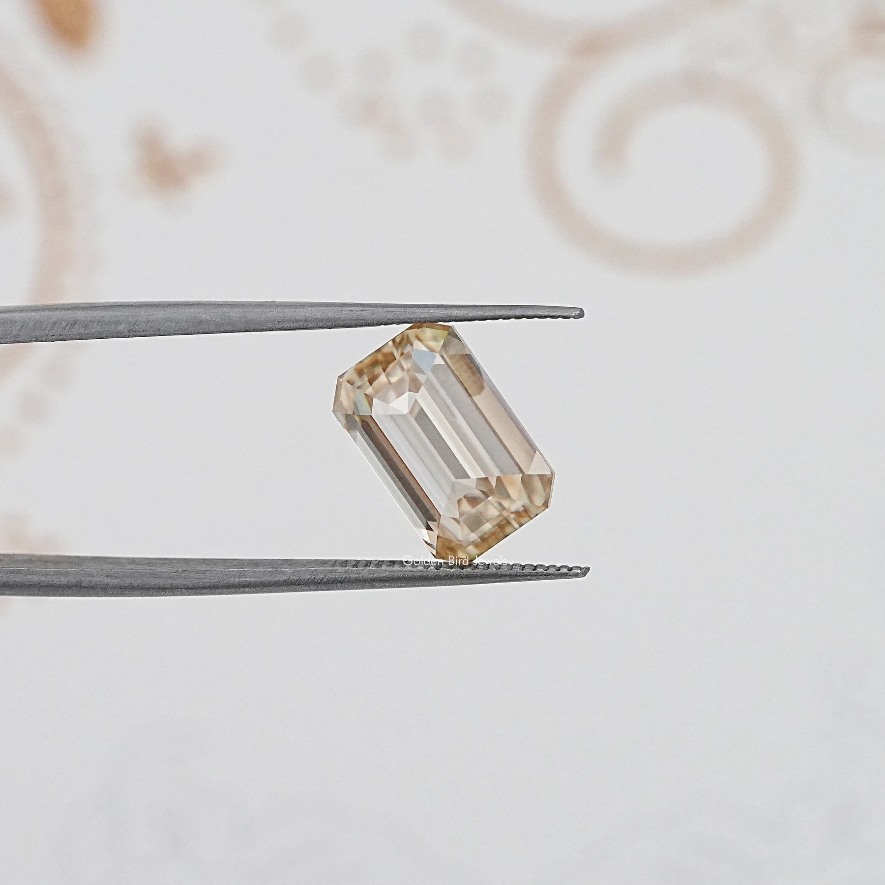 Loose Moissanite Yellow Old Mine Emerald