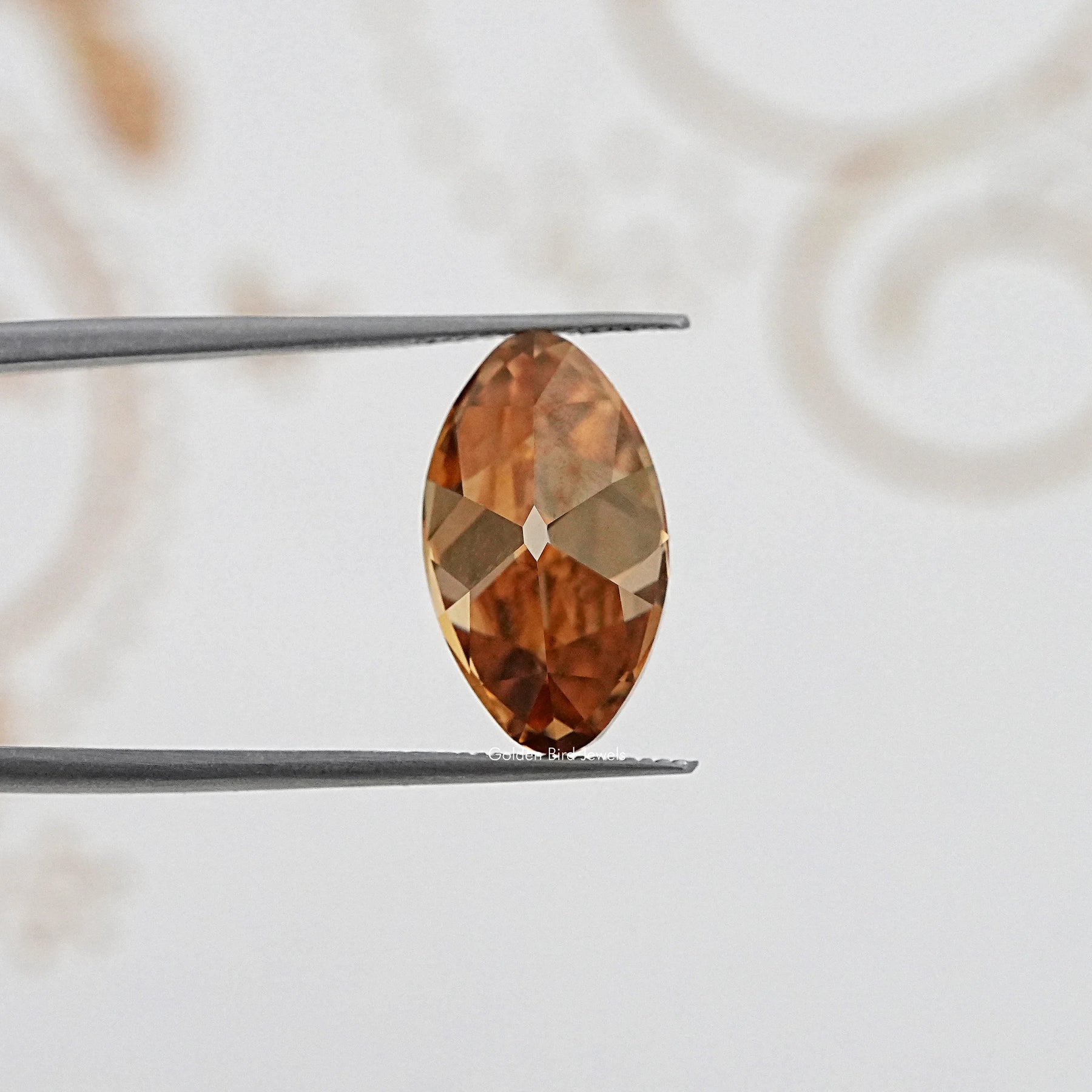 Detailed View Of Old Mine Moval Cut Loose Moissanite Stone
