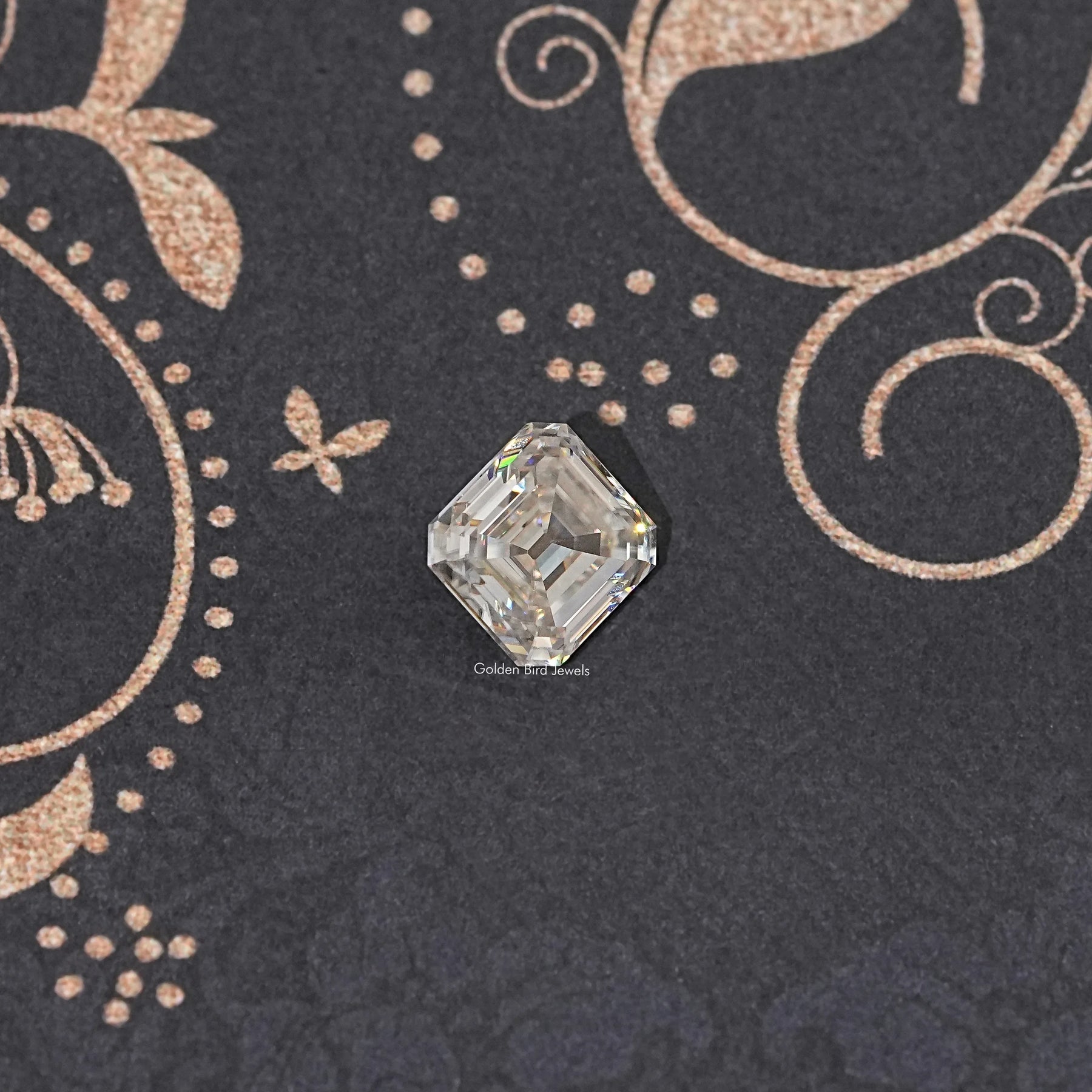 Off White Old Mine Asscher Loose Moissanite