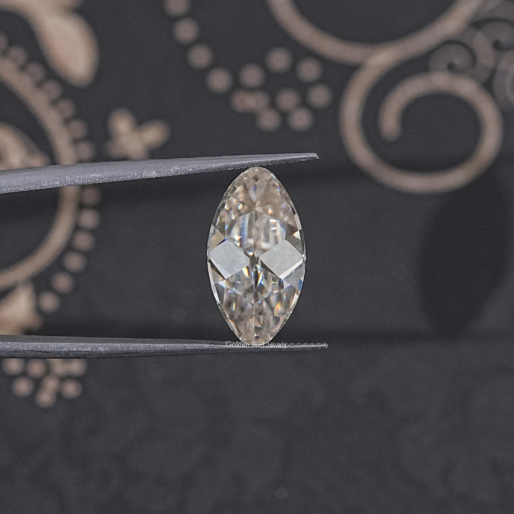 Off White Old Mine Moval Loose Moissanite Stone