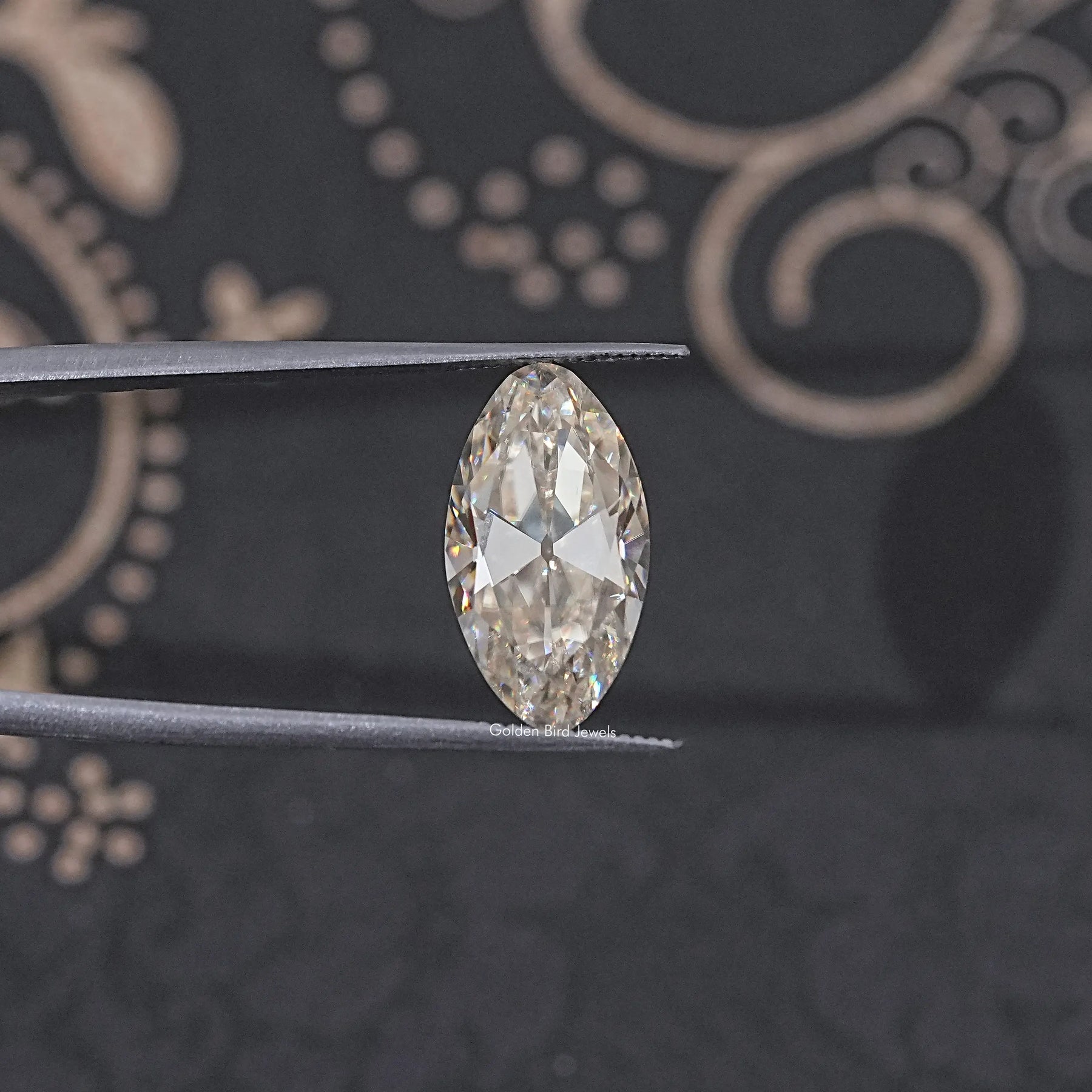 Off White Old Mine Moval Loose Moissanite Stone