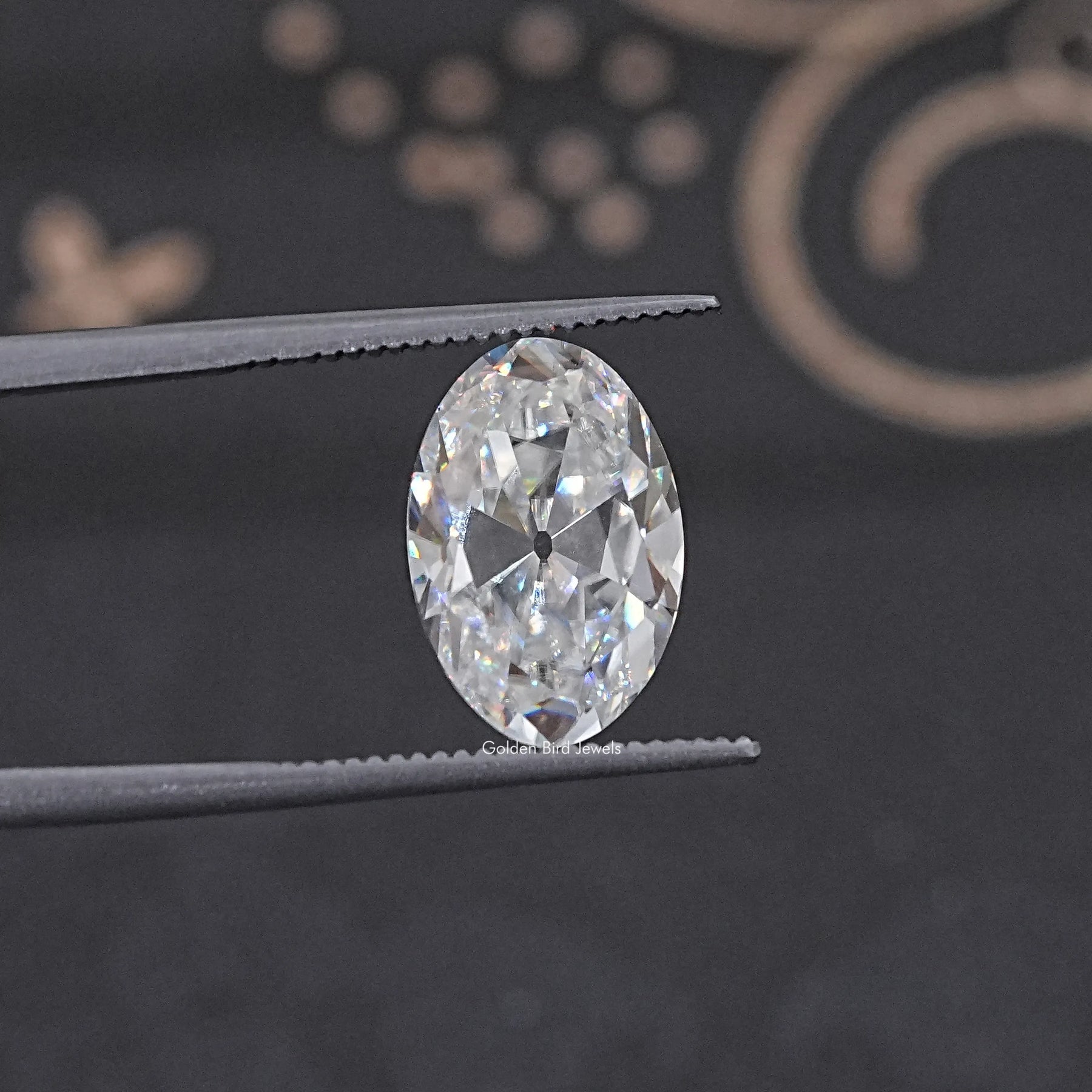 Colorless Old Mine Oval Loose Moissanite
