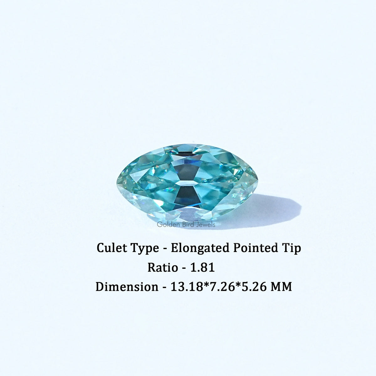 Cyan Blue Old Mine Moval Cut Loose Stone
