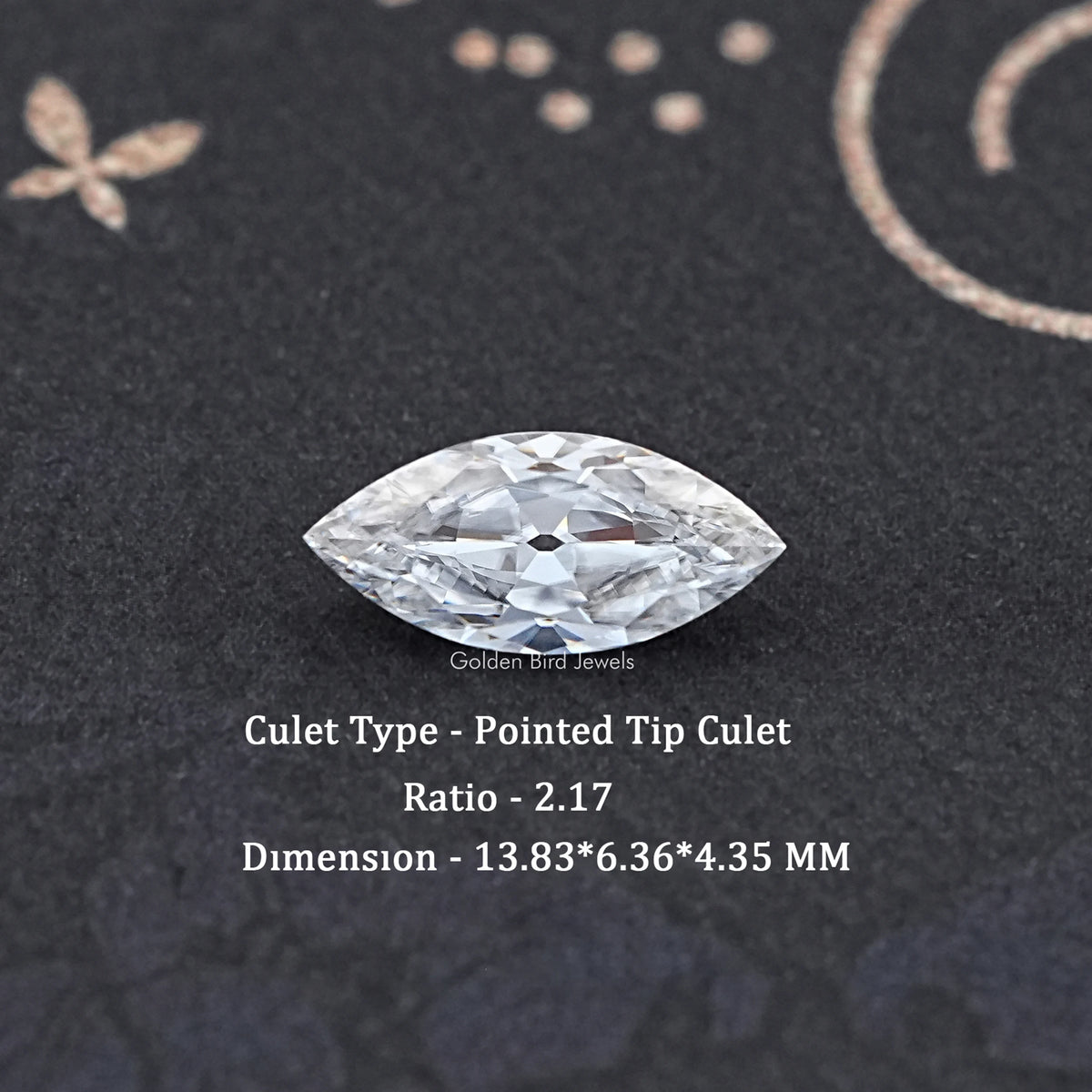 Old Mine Marquise Cut Moissanite Loose Stone