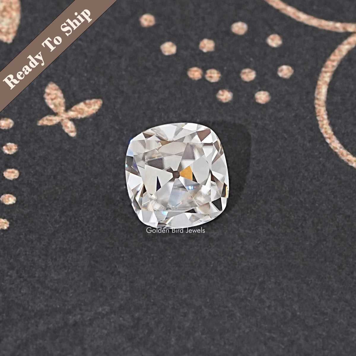 View Of Old Mine Cushion Loose Moissanite Stone