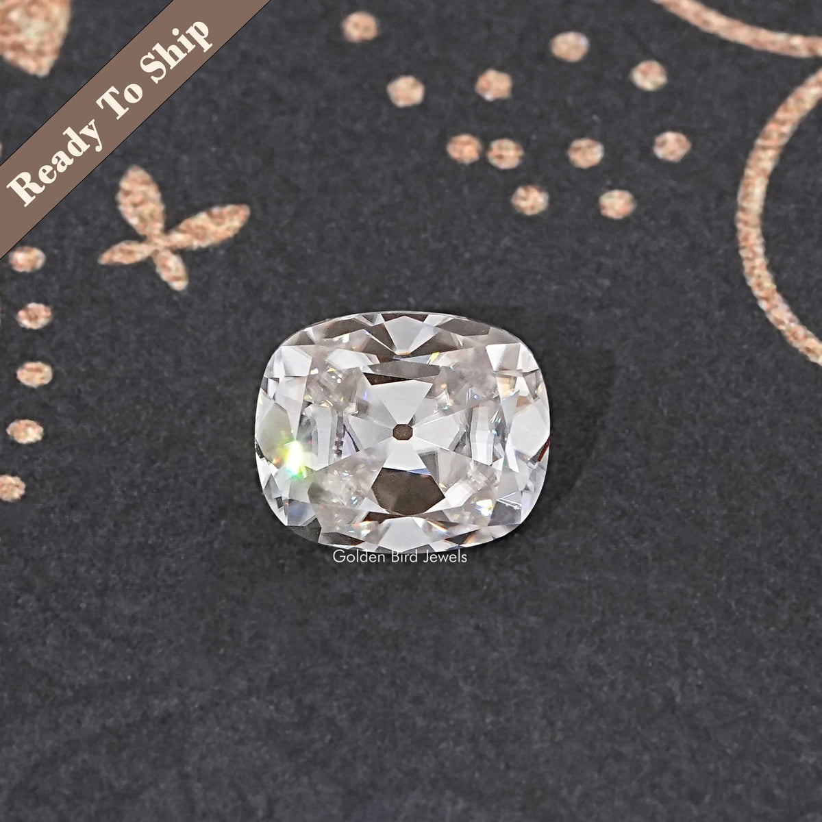 View Of Old Mine Cushion Loose Moissanite Stone