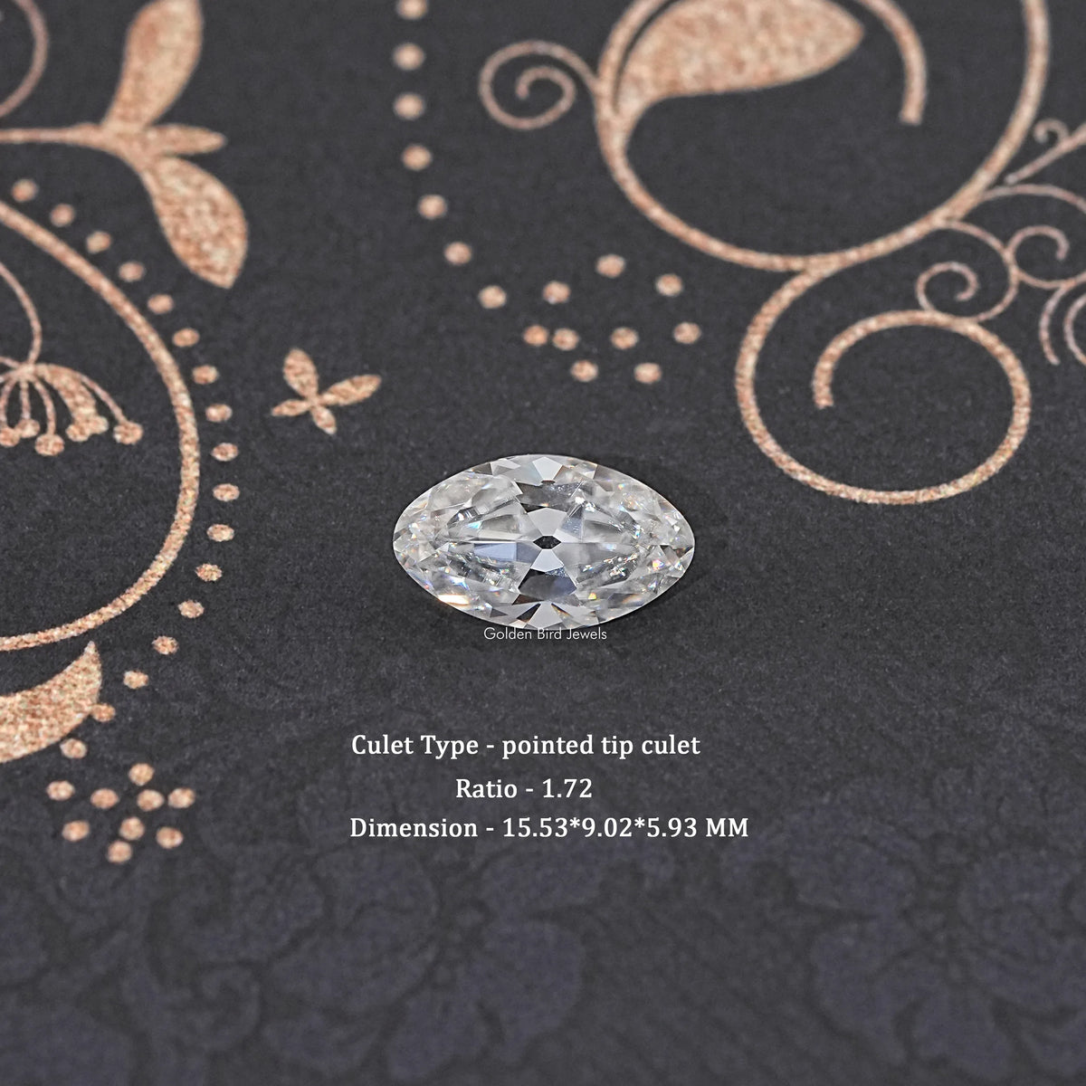 Colorless Old Mine Cut Moval Loose Moissanite