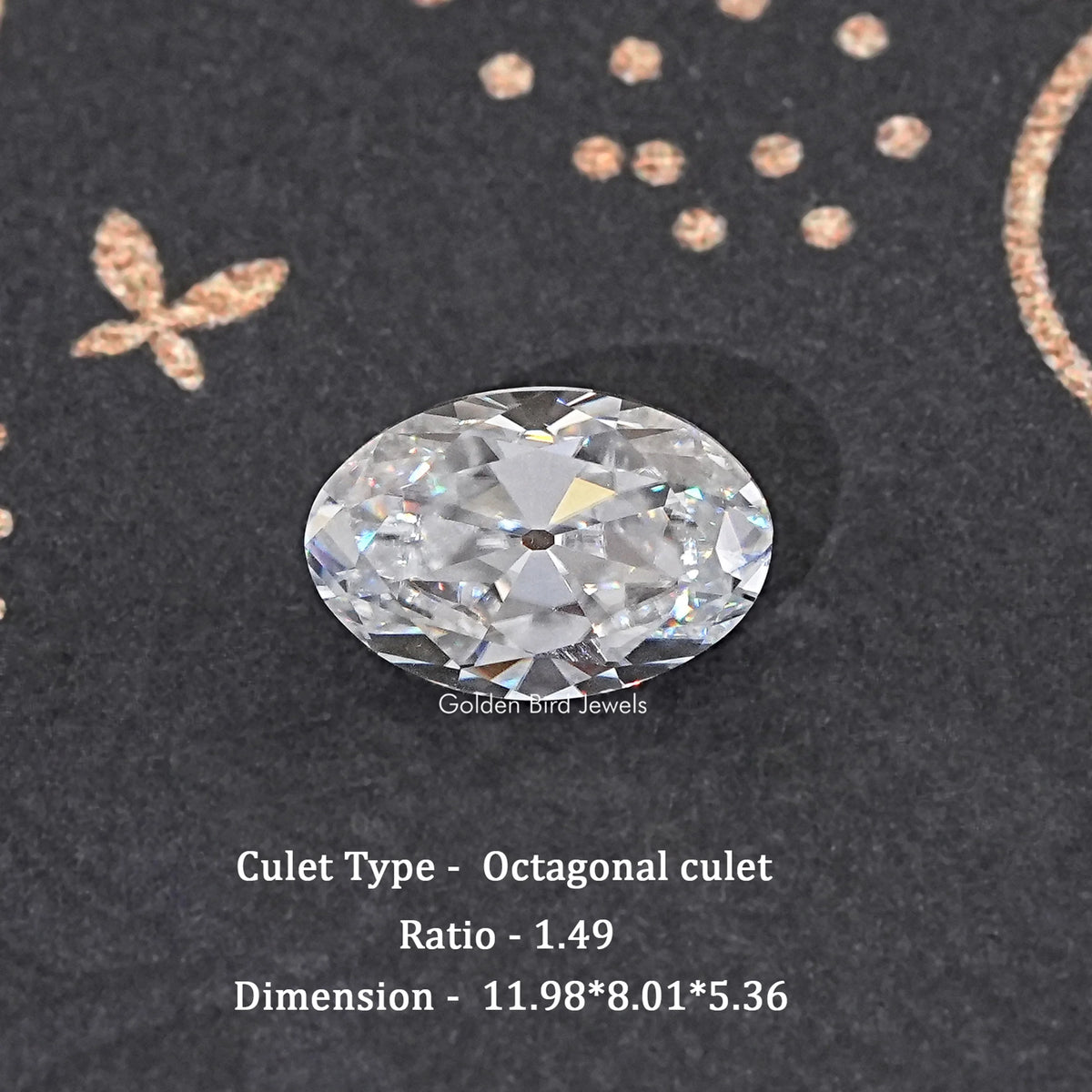 Colorless Old Mine Oval Loose Moissanite