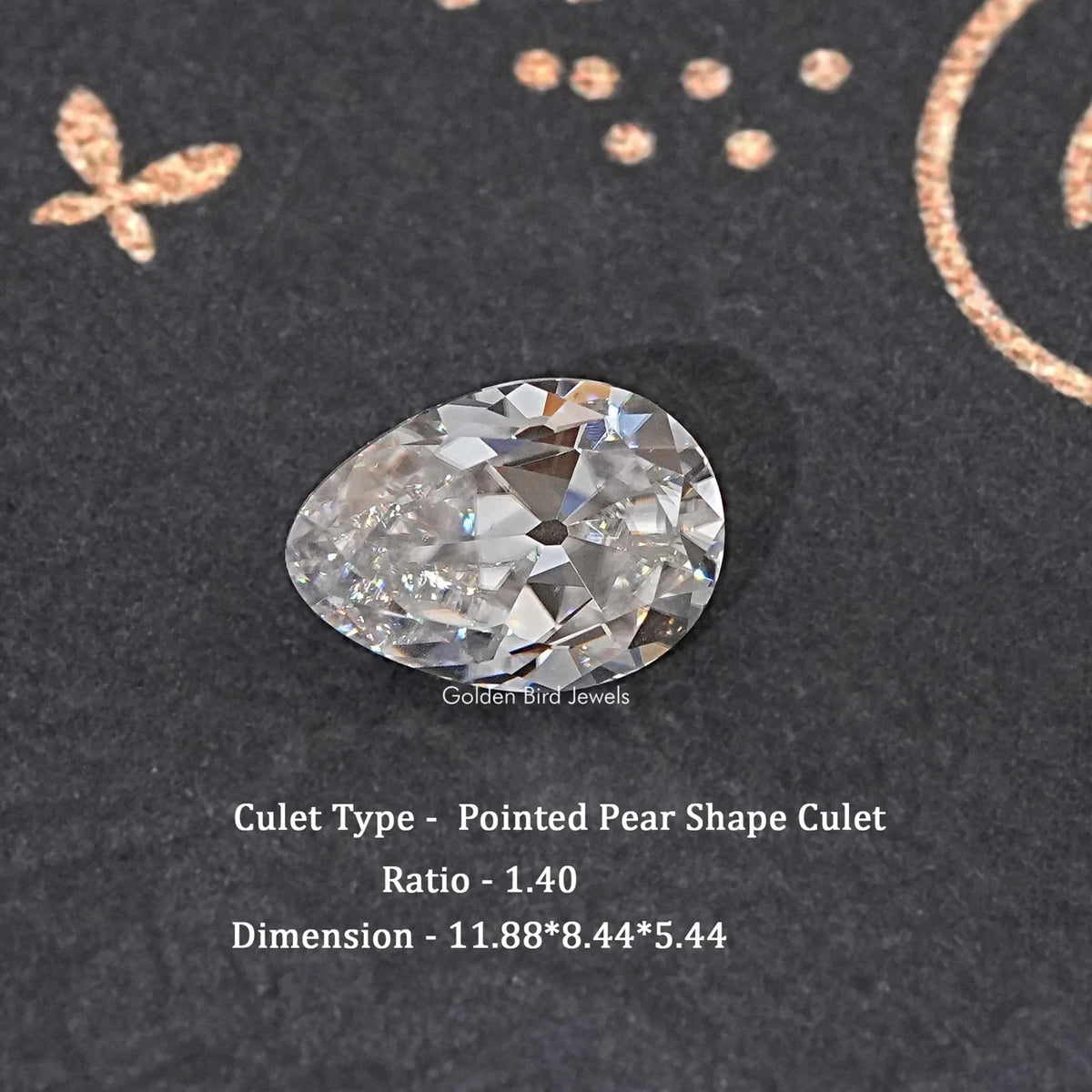 Old Mine Pear Cut Loose Moissanite