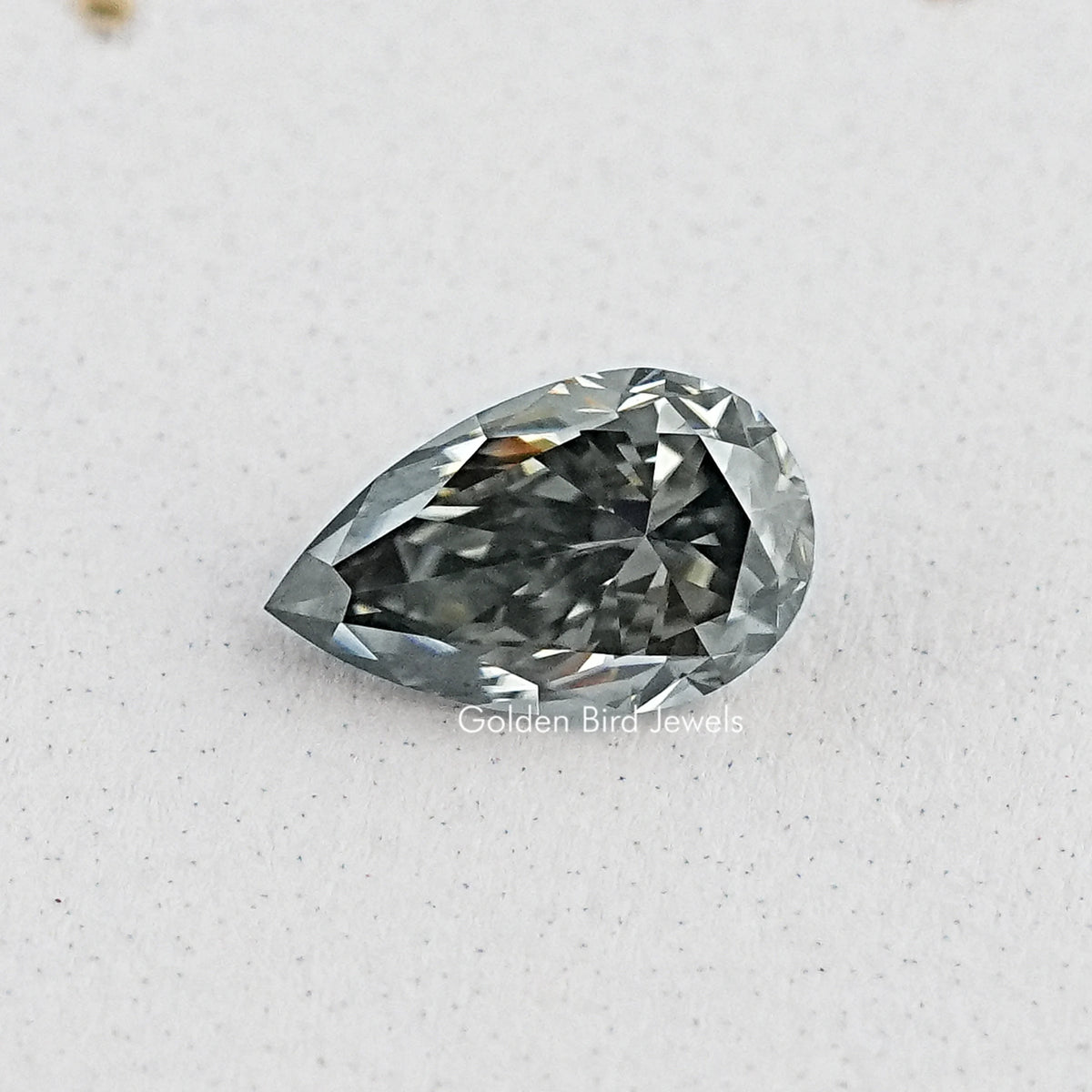 Front View Of Pear cut loose moissanite stone