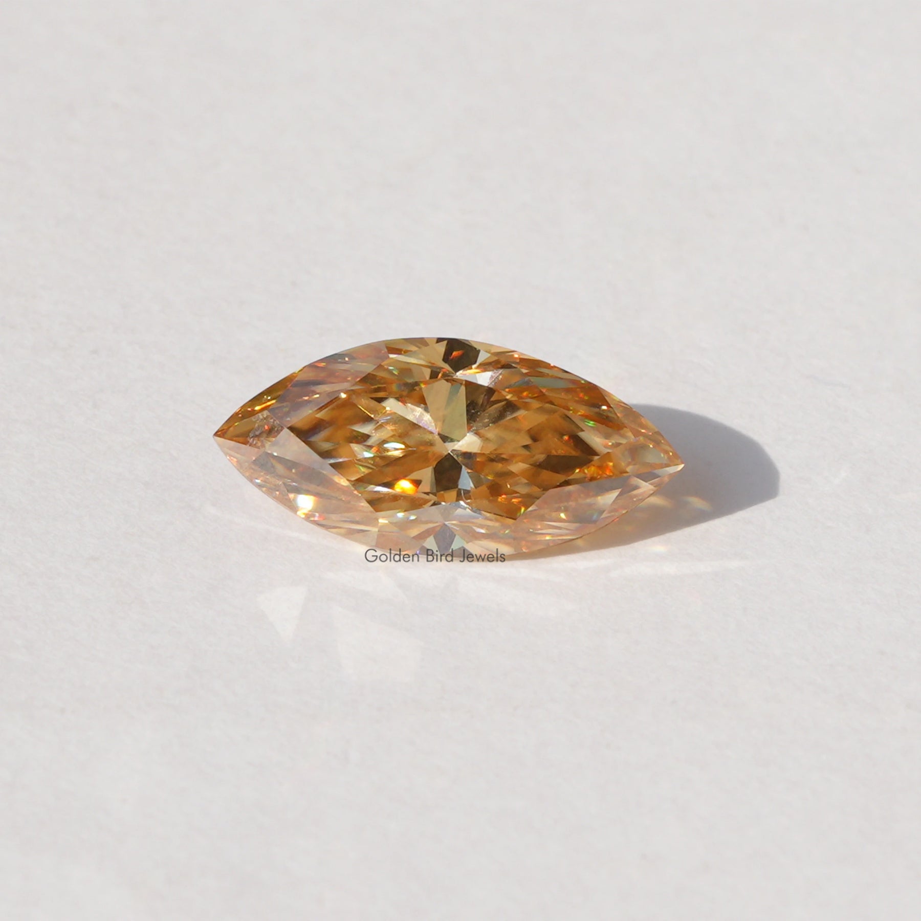 Champagne Marquise Cut Loose Moissanite