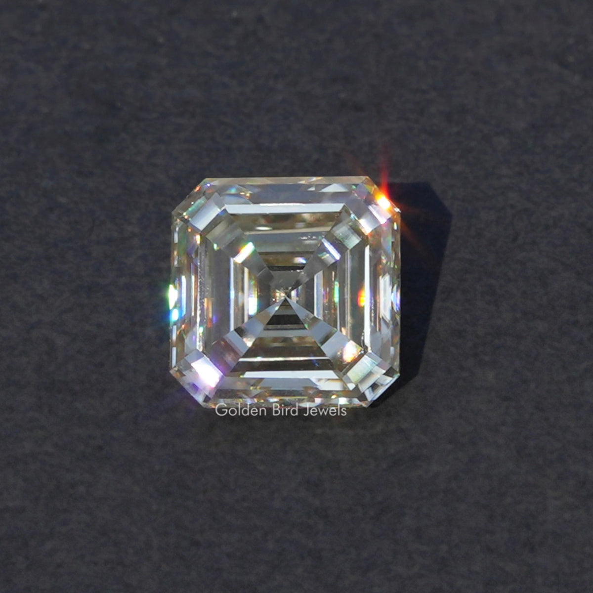 2.85 CT Off White Asscher Moissanite Loose Stone