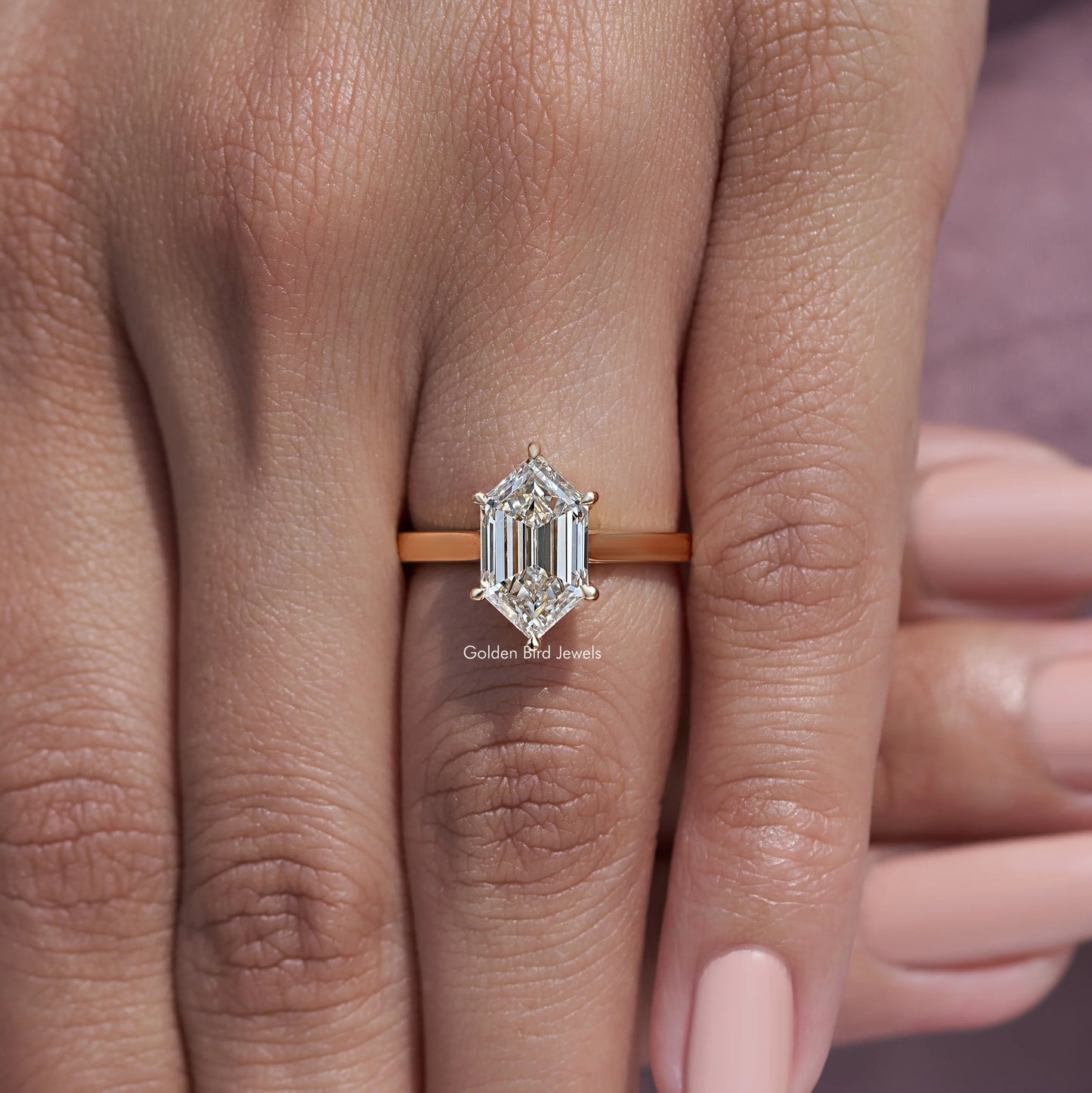 Step Cut Dutch Marquise Lab Diamond Ring