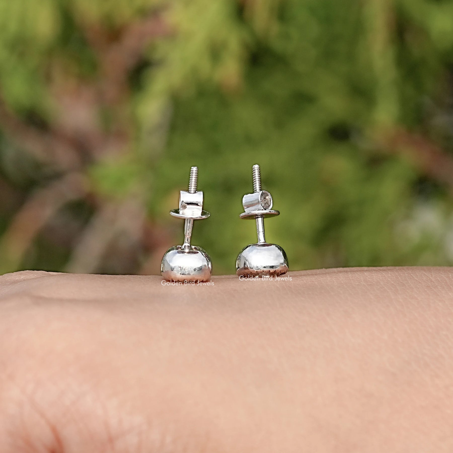 Square Old Mine Cushion Lab Diamond Milgrain Studs