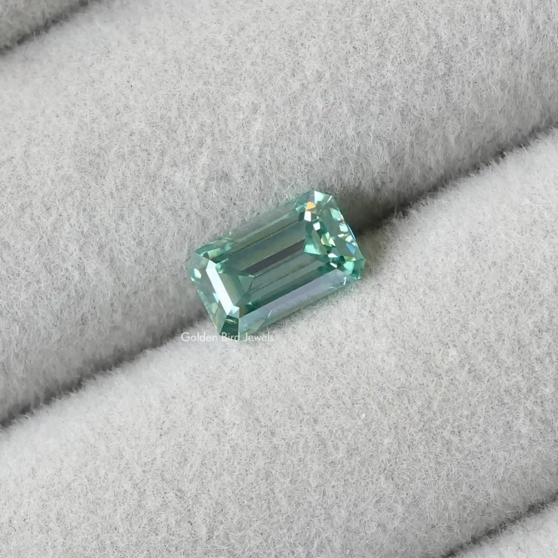View Of Emerald Cut Loose Moissanite Stone