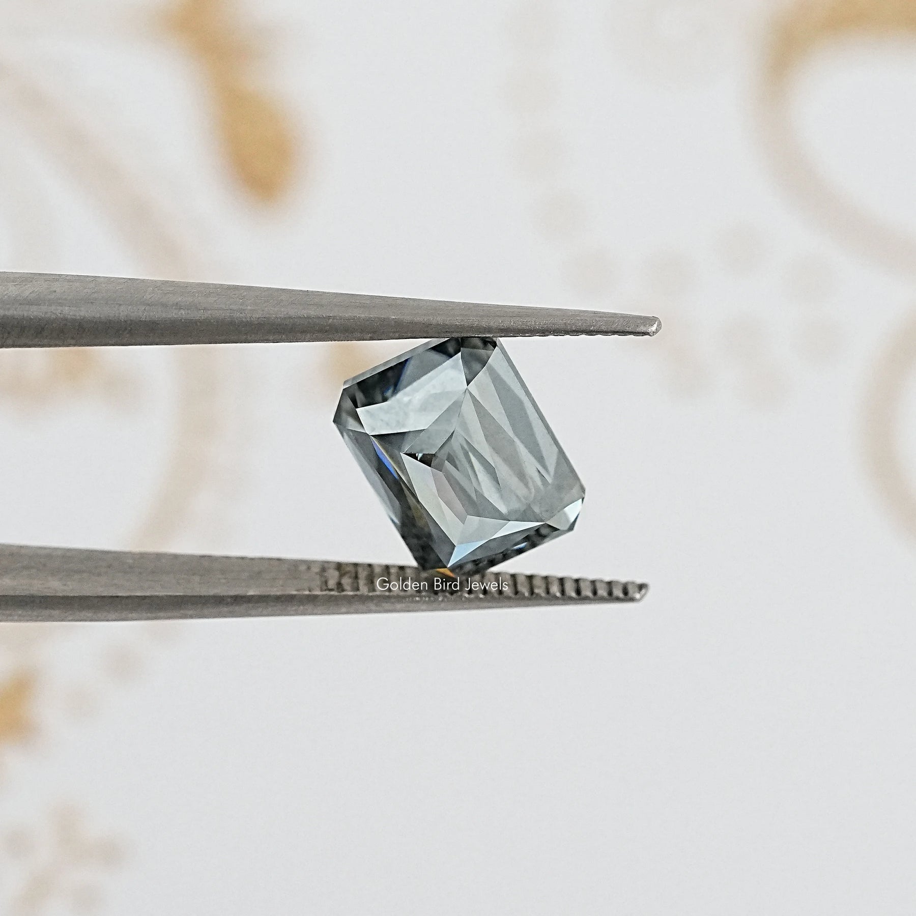 Gray Criss Cut Moissanite Loose Stone