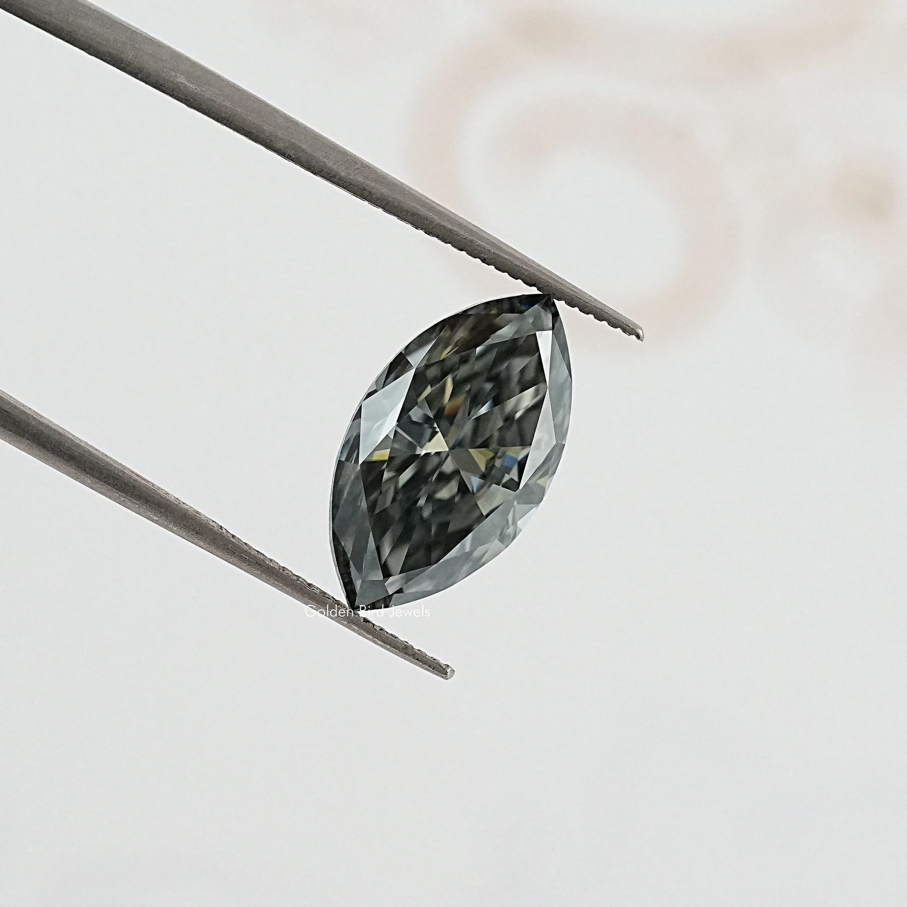 Gray Marquise Cut Moissanite Loose Stone